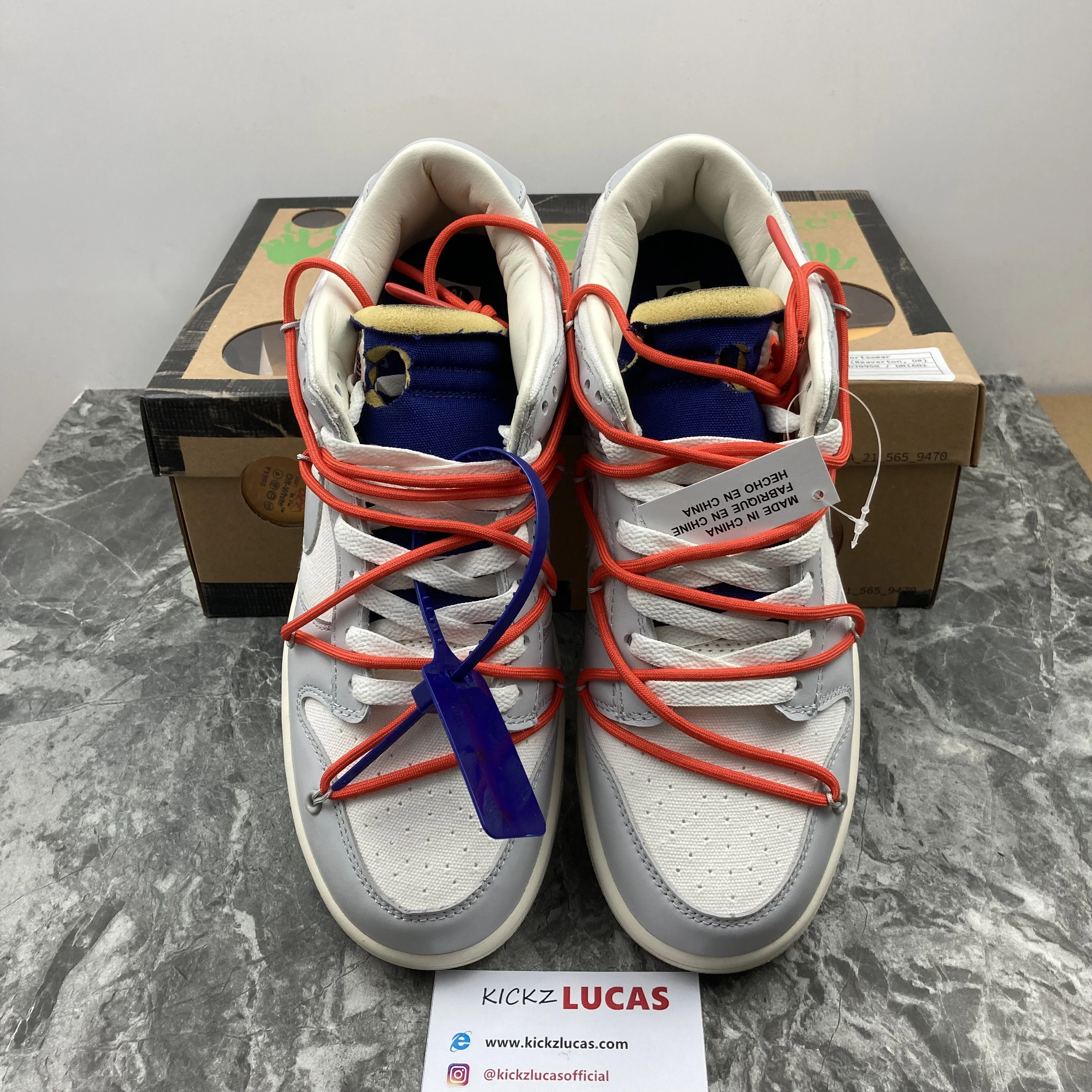 Durable Dunk Low Off-White Lot 23 DM1602- 502