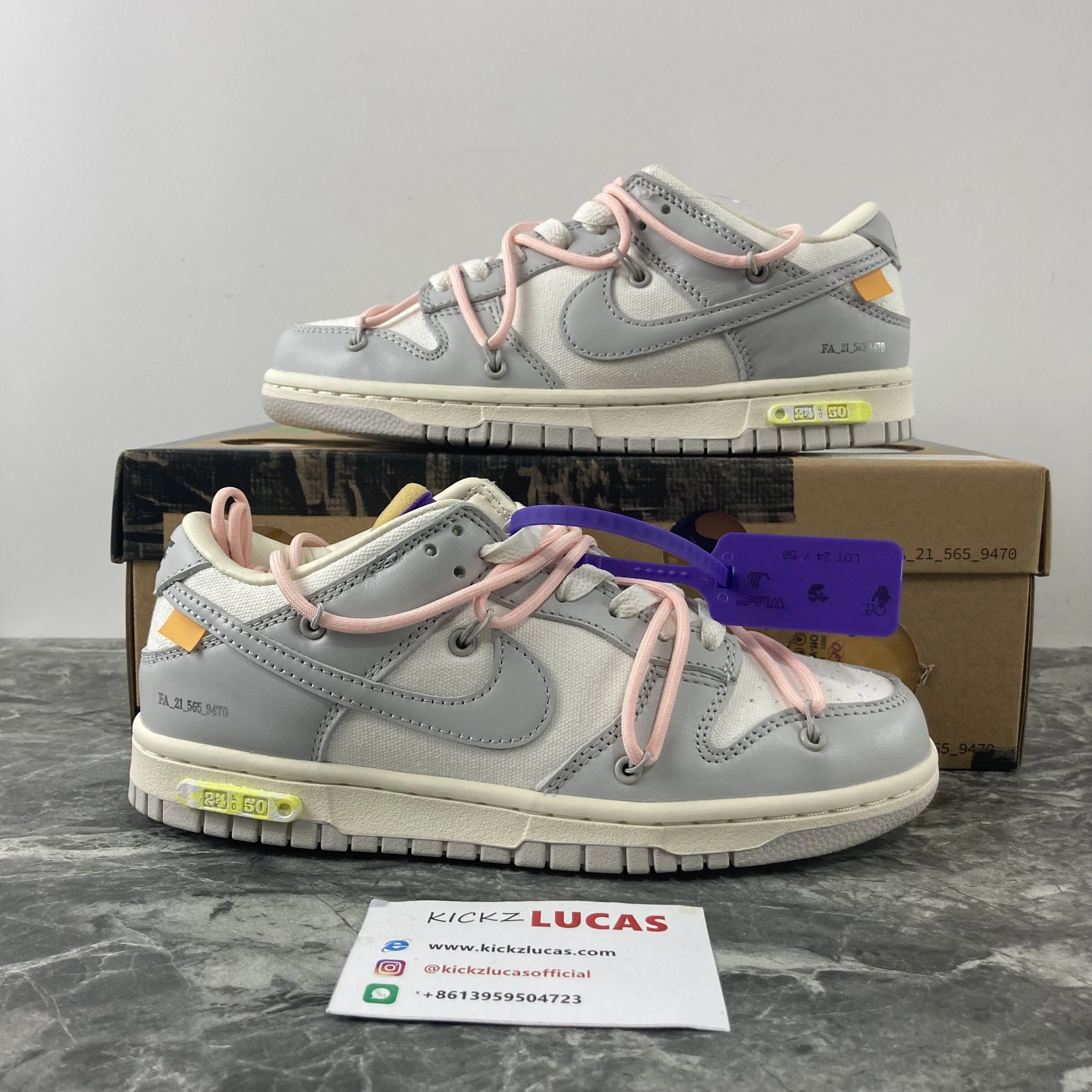 Dunk Low Off-White Lot 24 DM1602- Resilient 490
