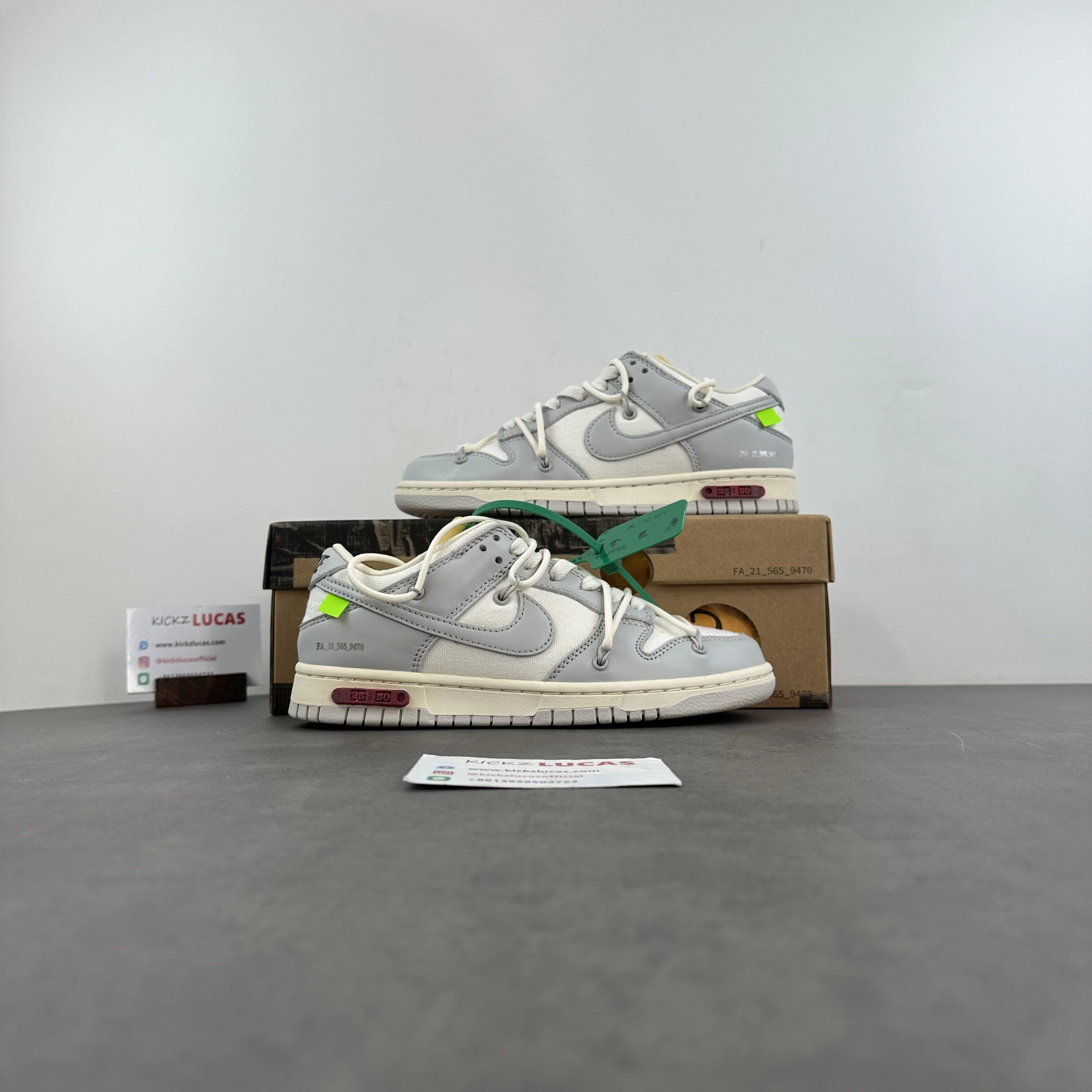 TimelessDesign Dunk Low Off-White Lot 25 DM1602- 499