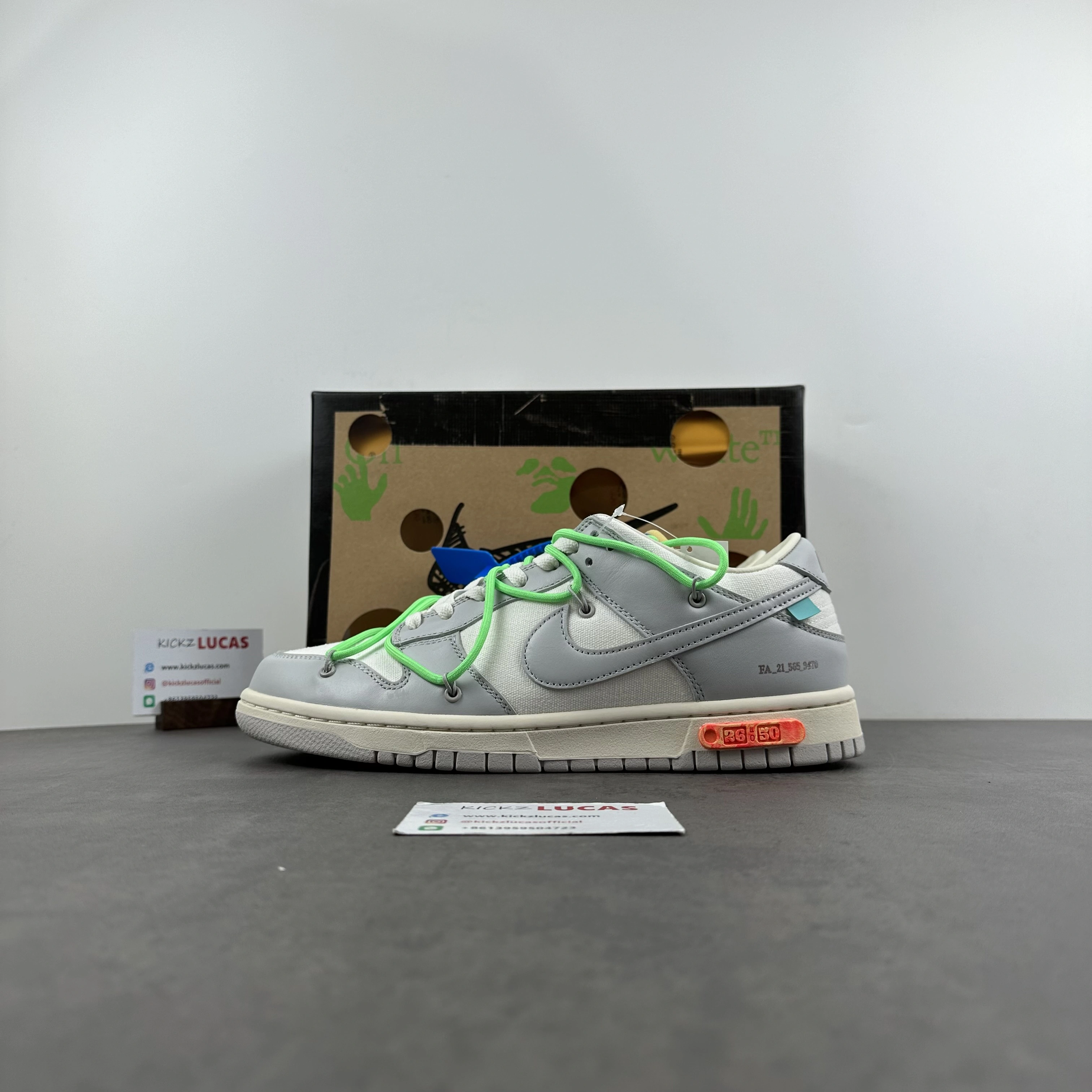 Comfortable Dunk Low Off-White Lot 26 DM1602- 486