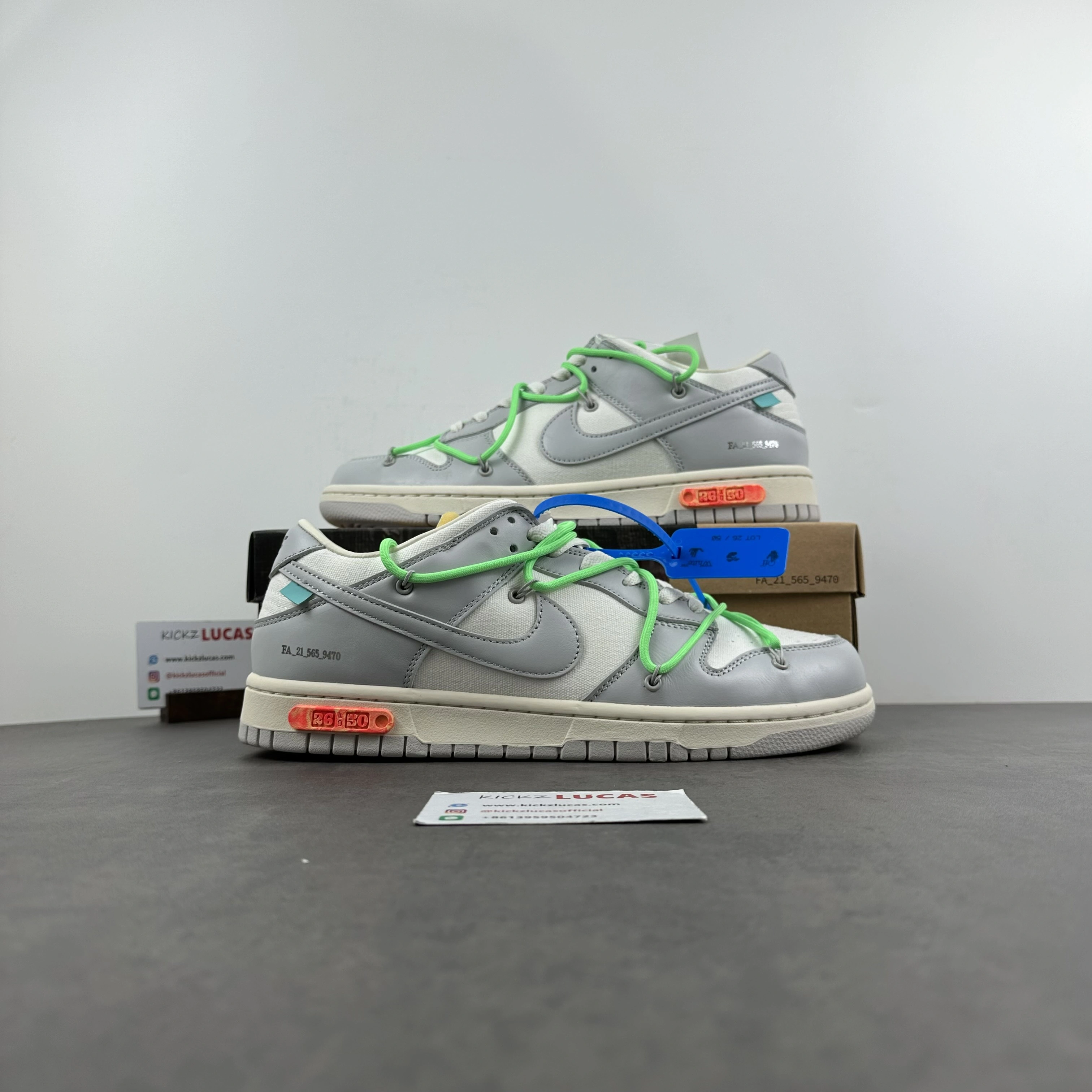 Comfortable Dunk Low Off-White Lot 26 DM1602- 486