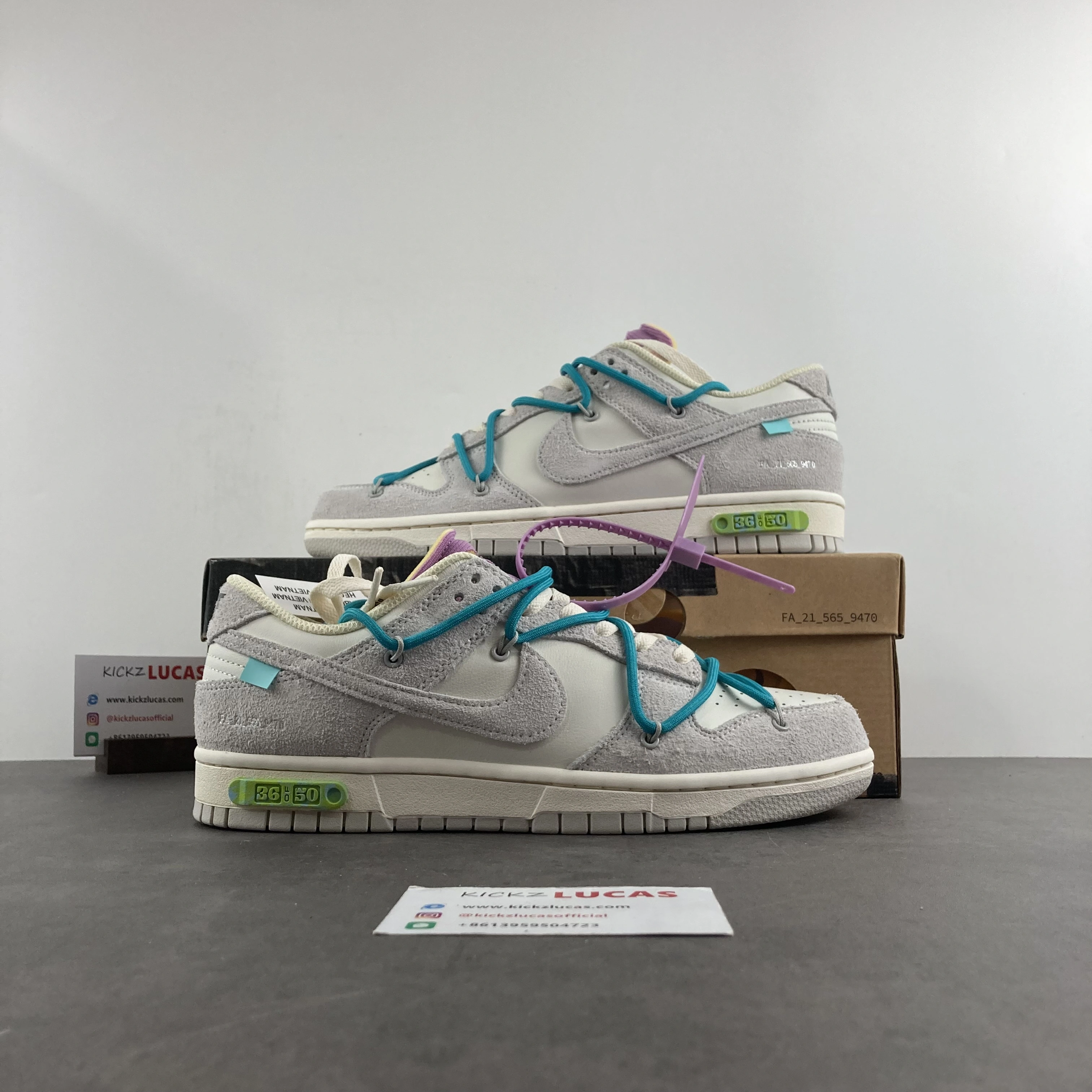 Modern Dunk Low Off-White Lot 36 DJ0950- 494