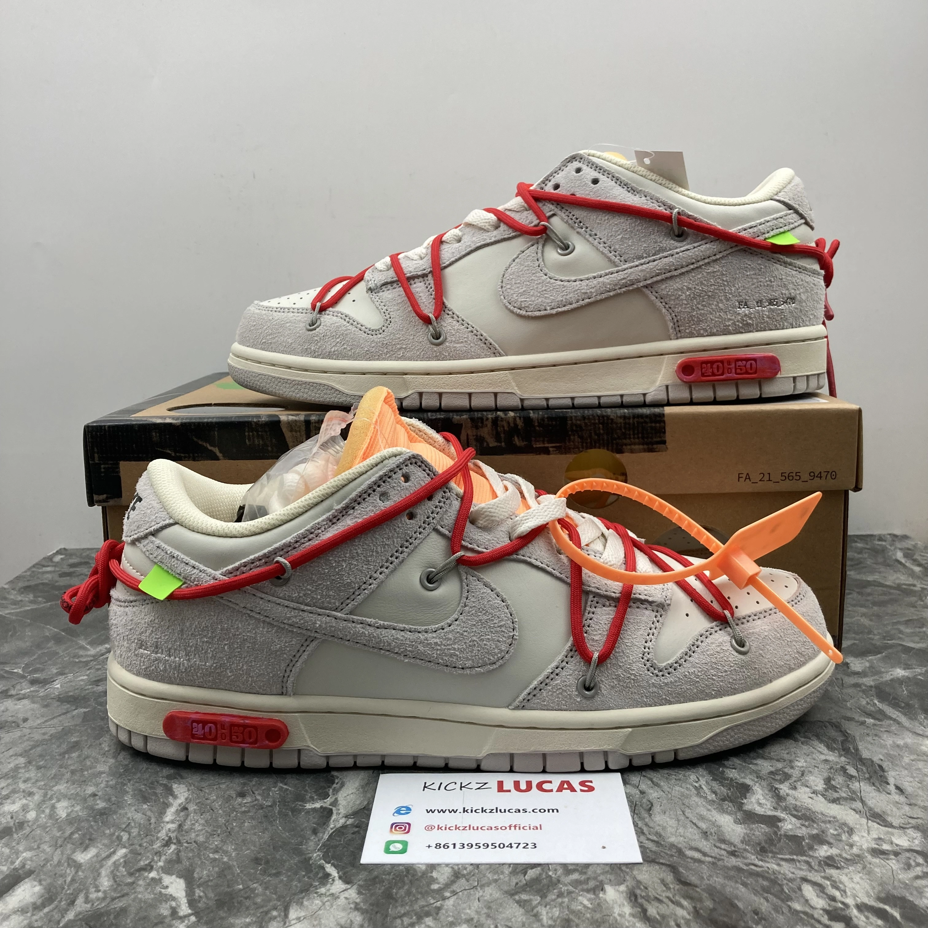 Dunk Low Off-White Lot 40 DJ0950- Affordable 481