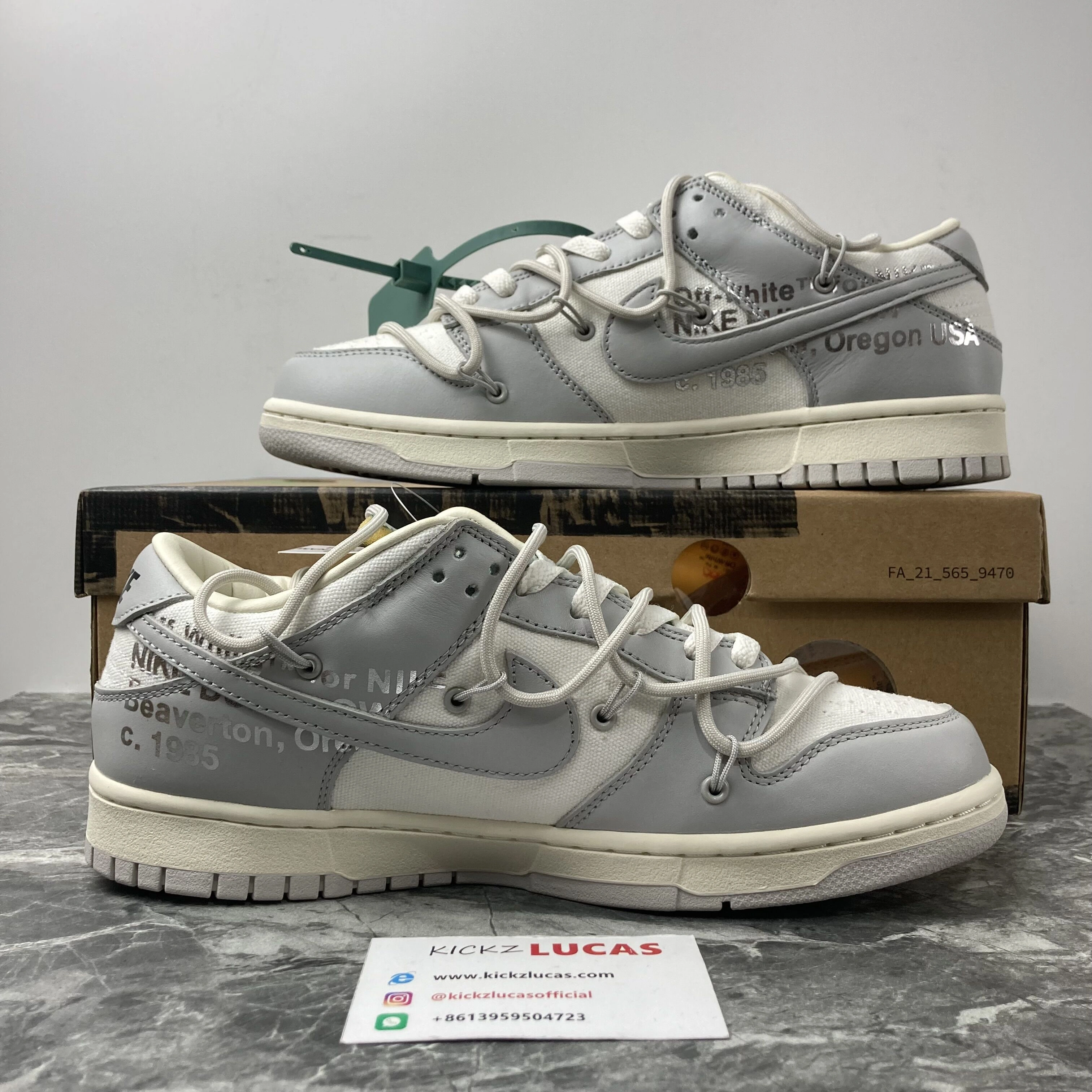 Durable Dunk Low Off-White Lot 42 DM1602- 432