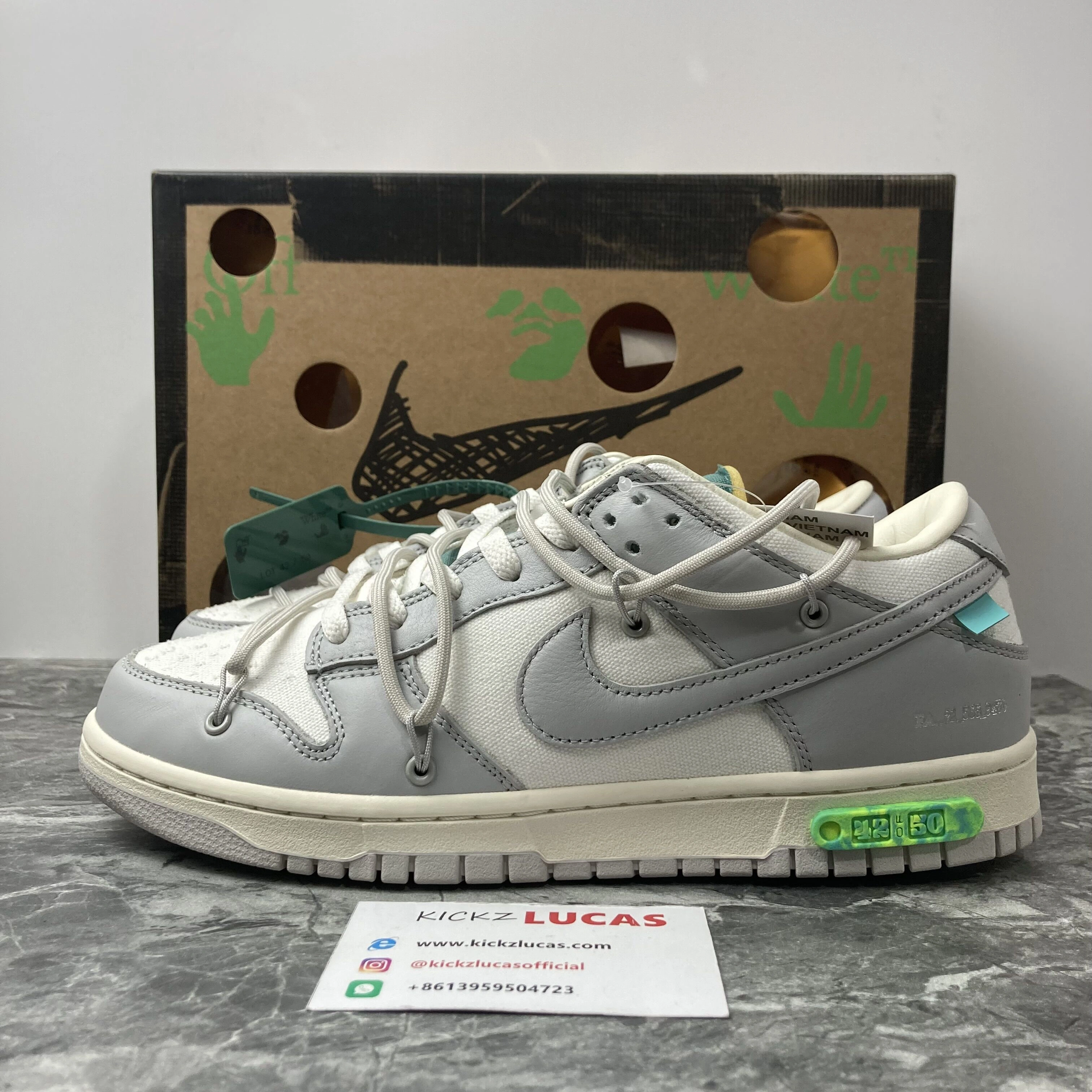 Durable Dunk Low Off-White Lot 42 DM1602- 432