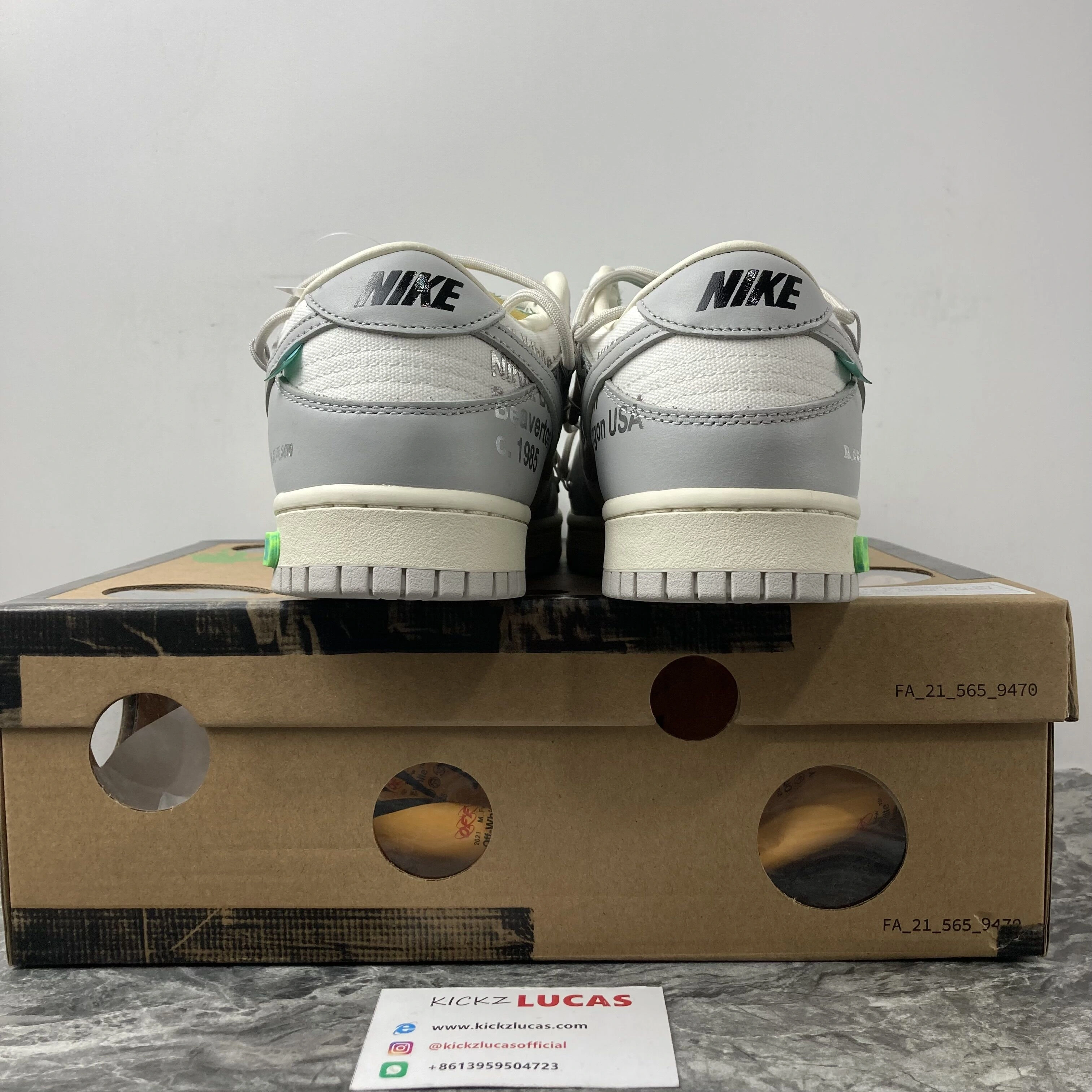 Durable Dunk Low Off-White Lot 42 DM1602- 432