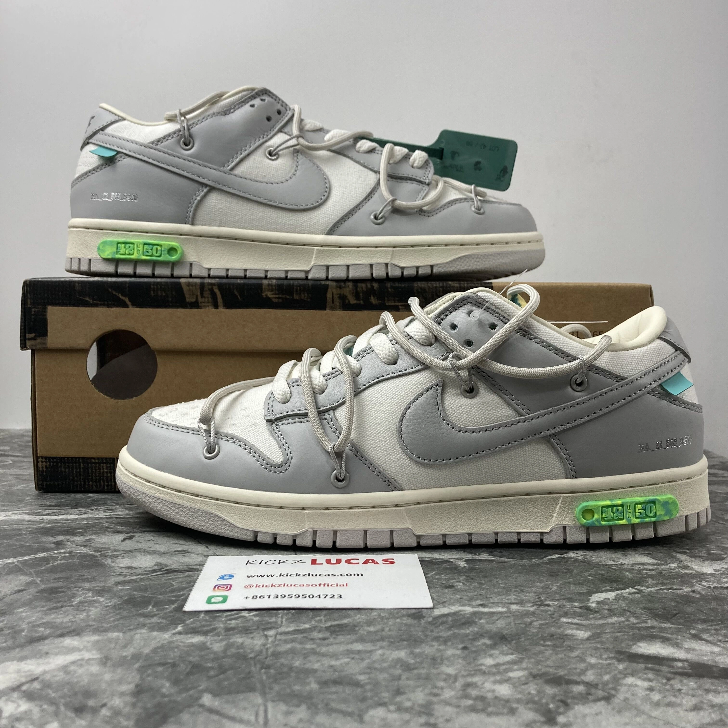 Durable Dunk Low Off-White Lot 42 DM1602- 432