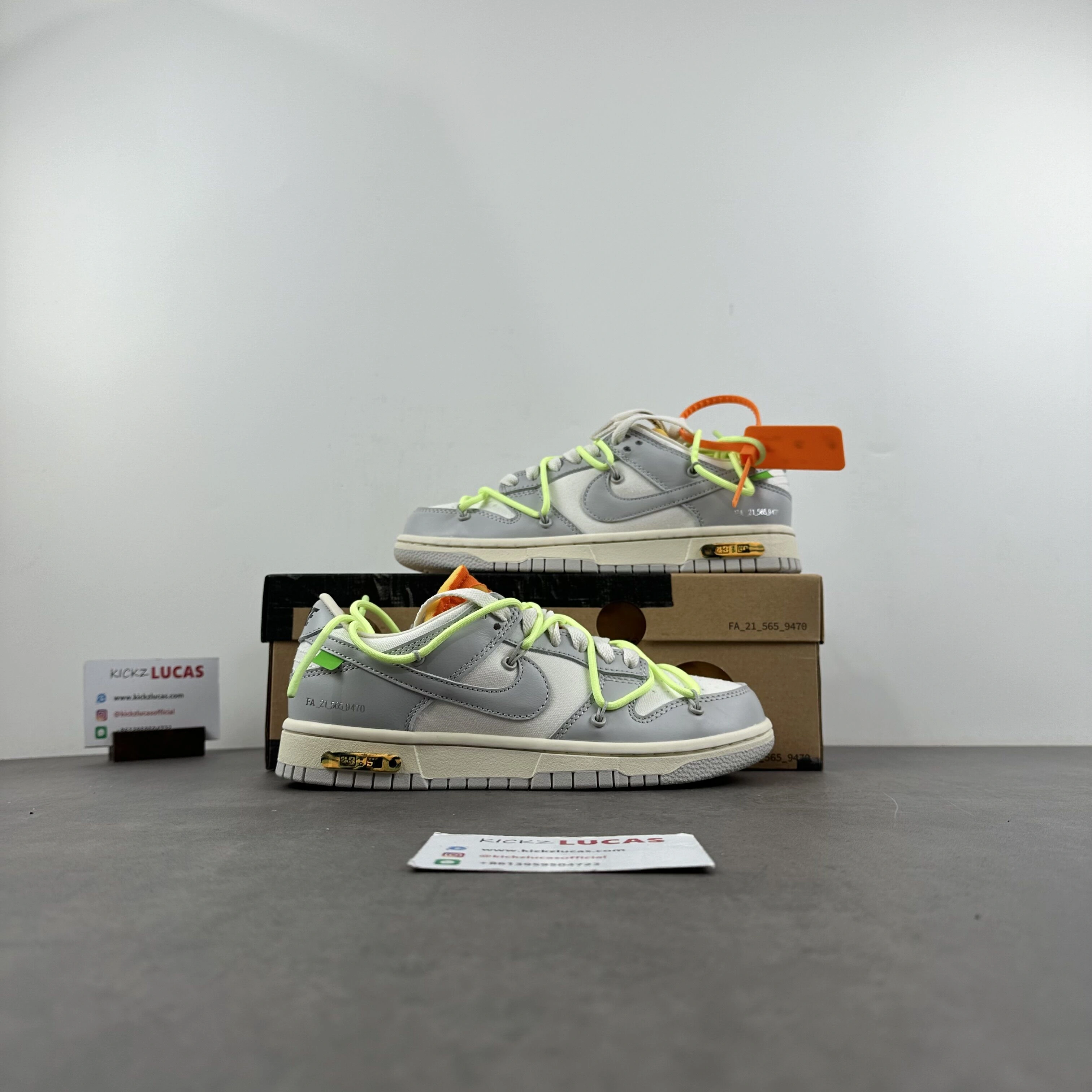 SmartChoice Dunk Low Off-White Lot 43 DM1602- 461