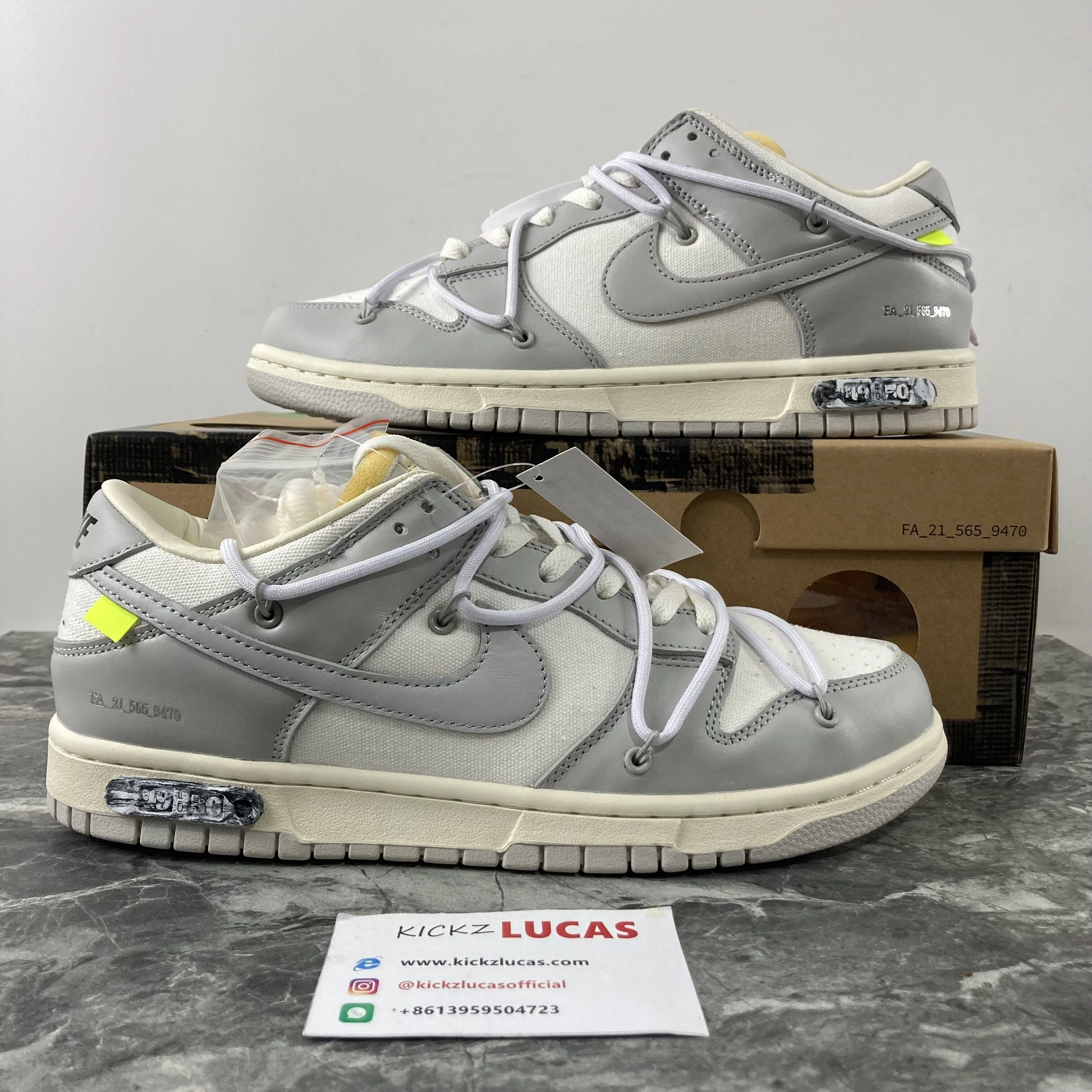 TimelessDesign Dunk Low Off-White Lot 49 DM1602- 483