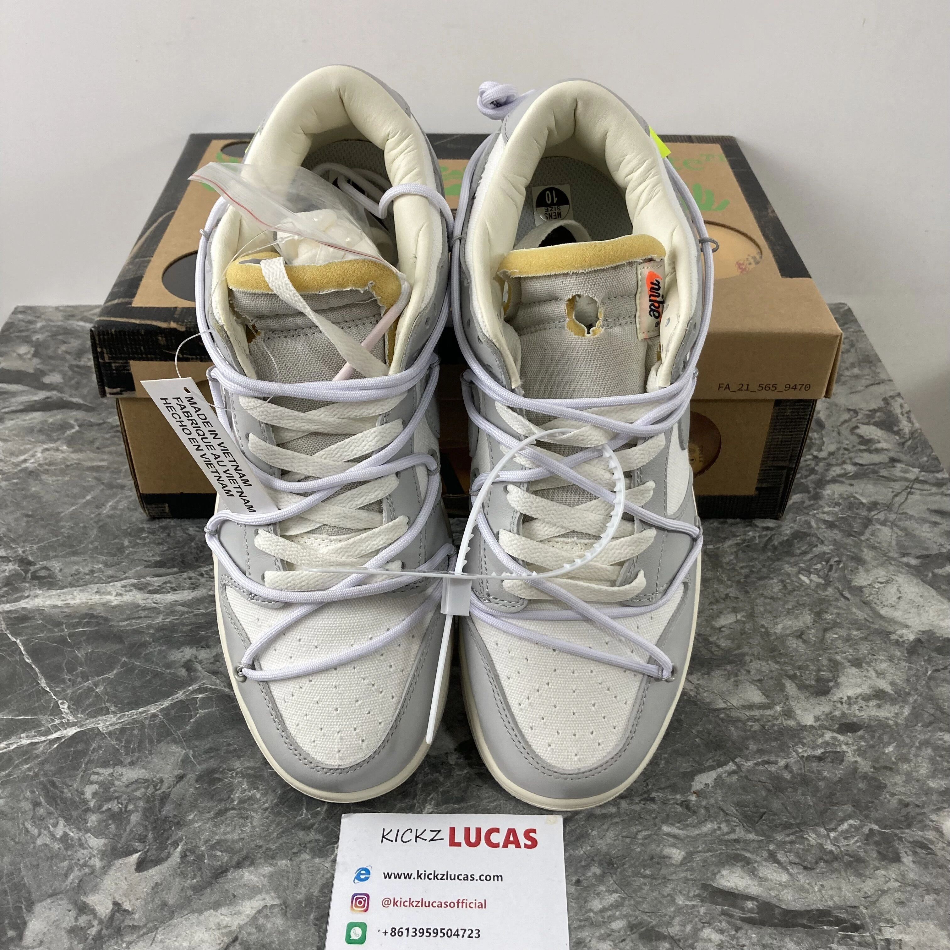 TimelessDesign Dunk Low Off-White Lot 49 DM1602- 483