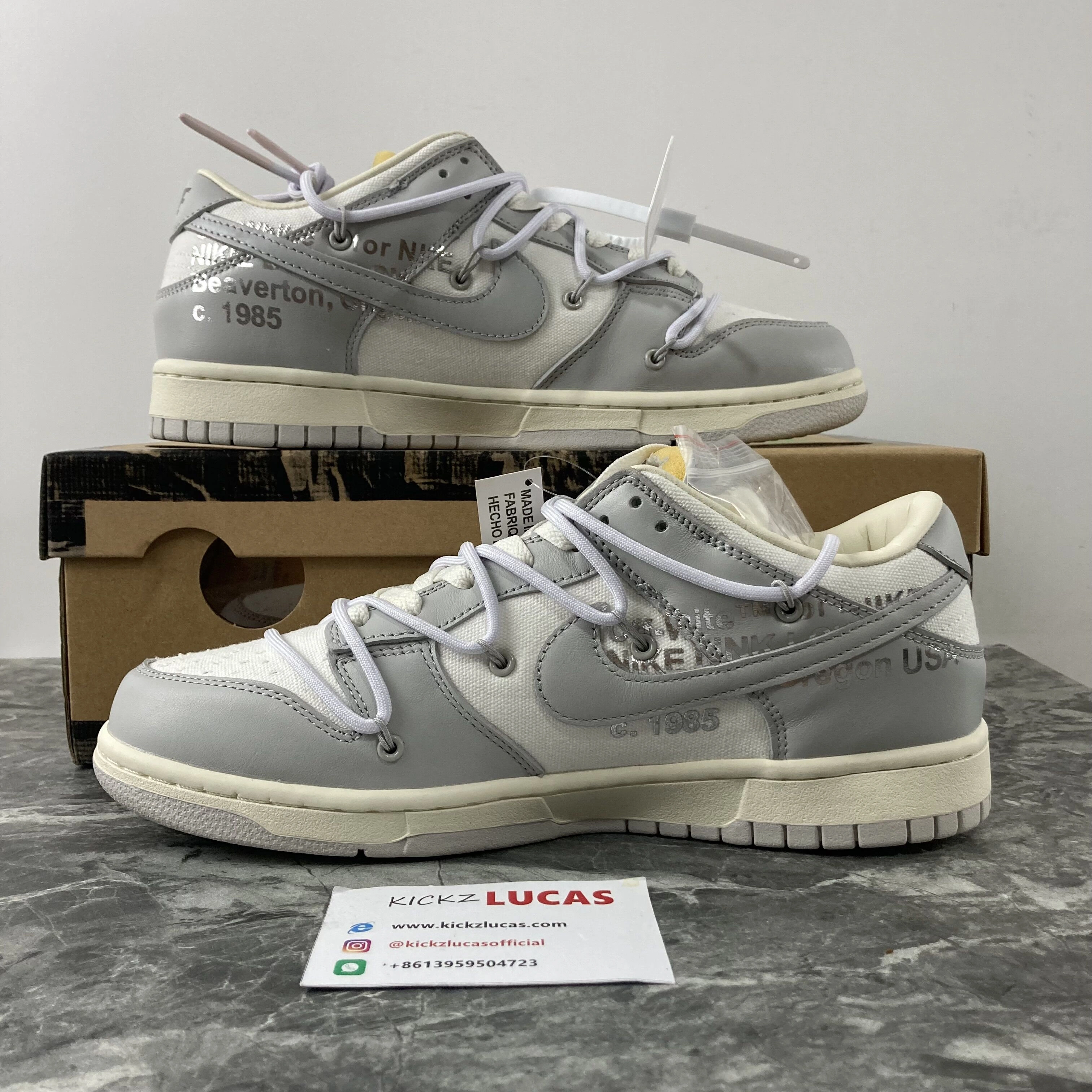 TimelessDesign Dunk Low Off-White Lot 49 DM1602- 483