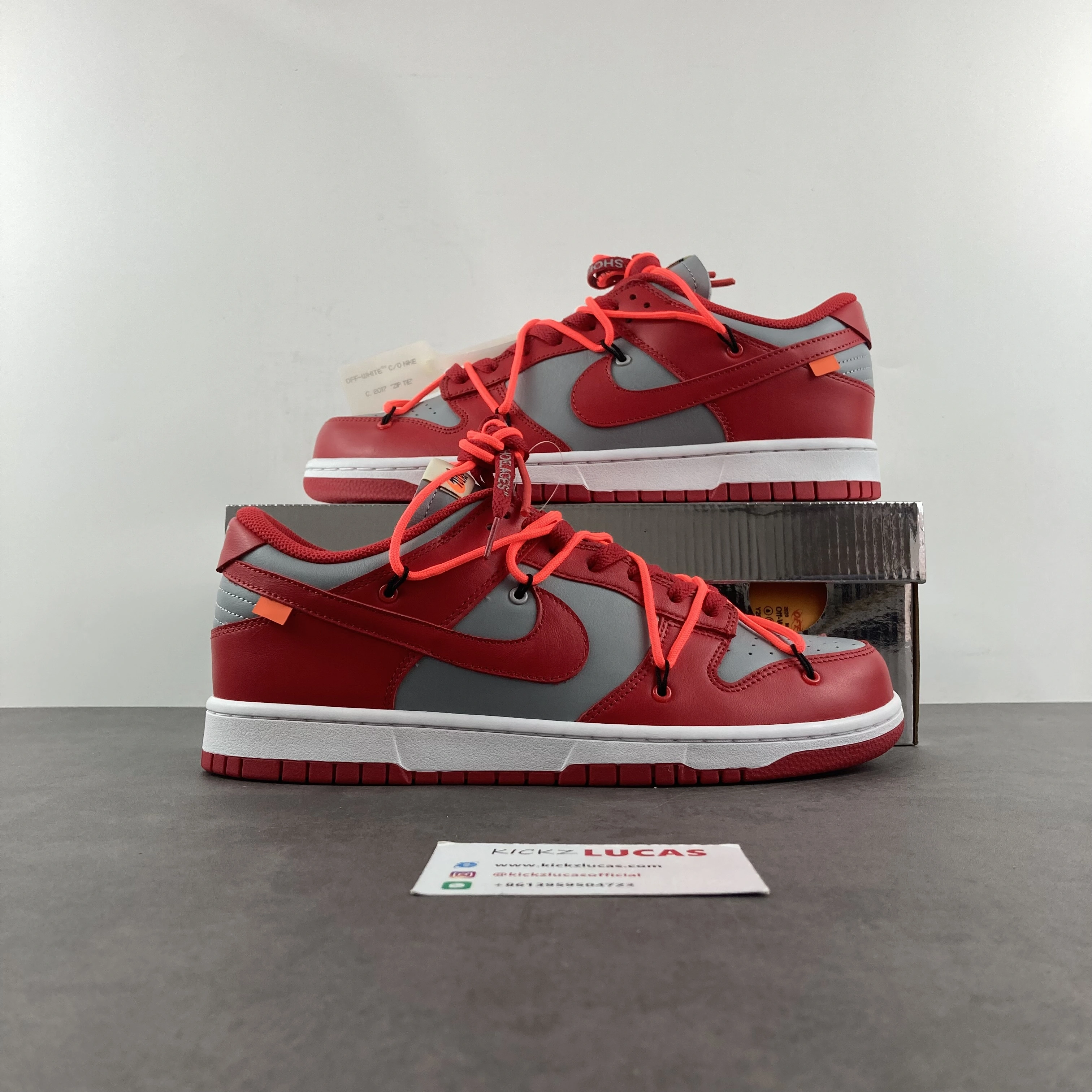Snug Dunk Low Off-White University Red CT0856- 626
