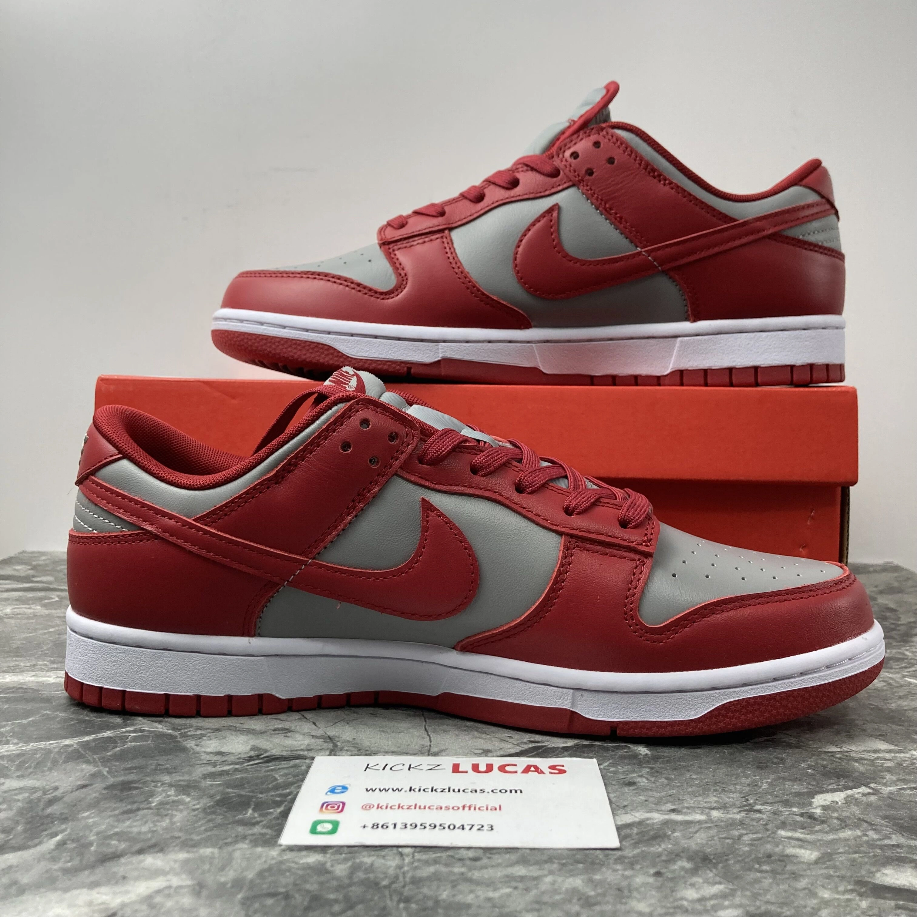 FlexibleFit Dunk Low Retro Medium Grey Varsity Red UNLV DD1391- 645