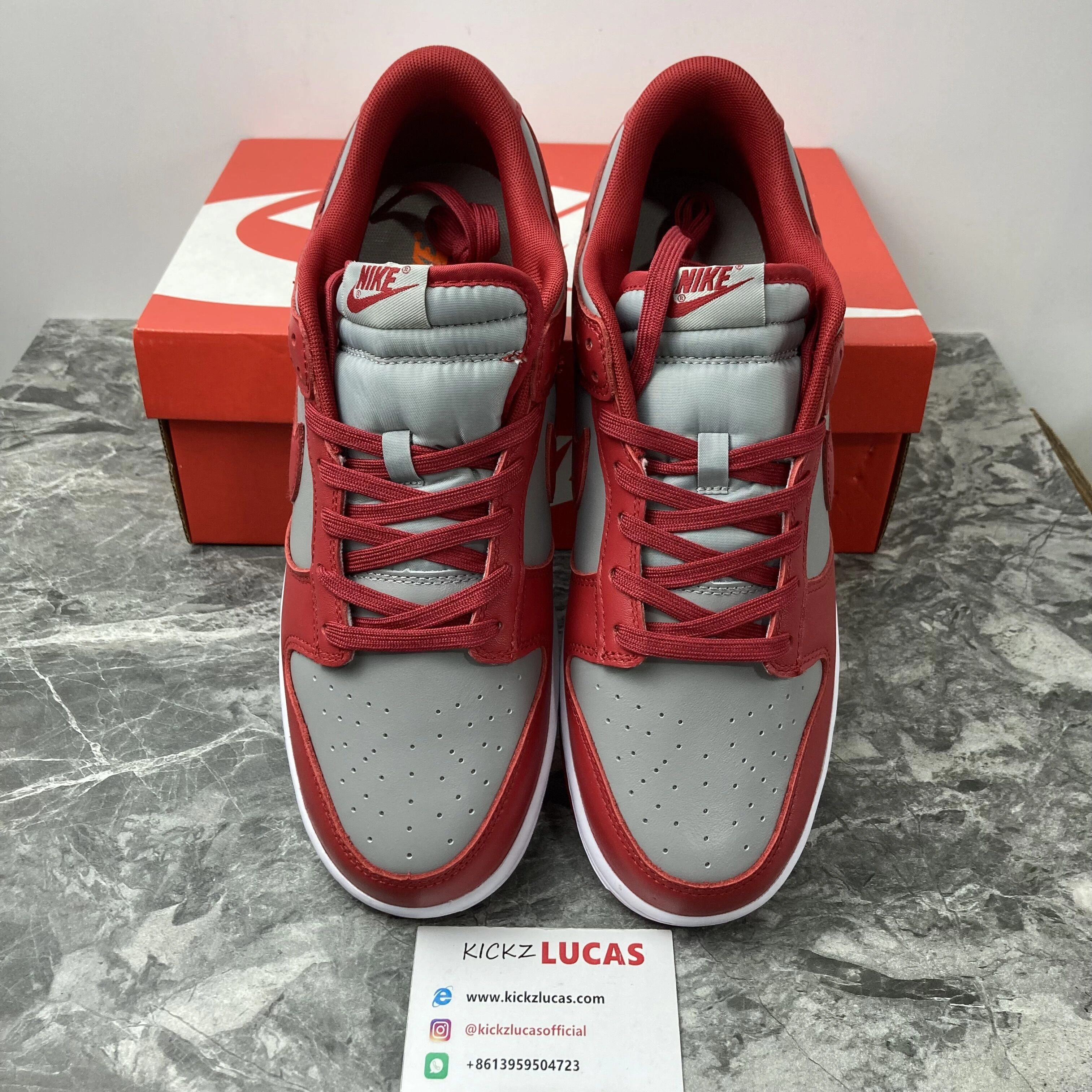FlexibleFit Dunk Low Retro Medium Grey Varsity Red UNLV DD1391- 645