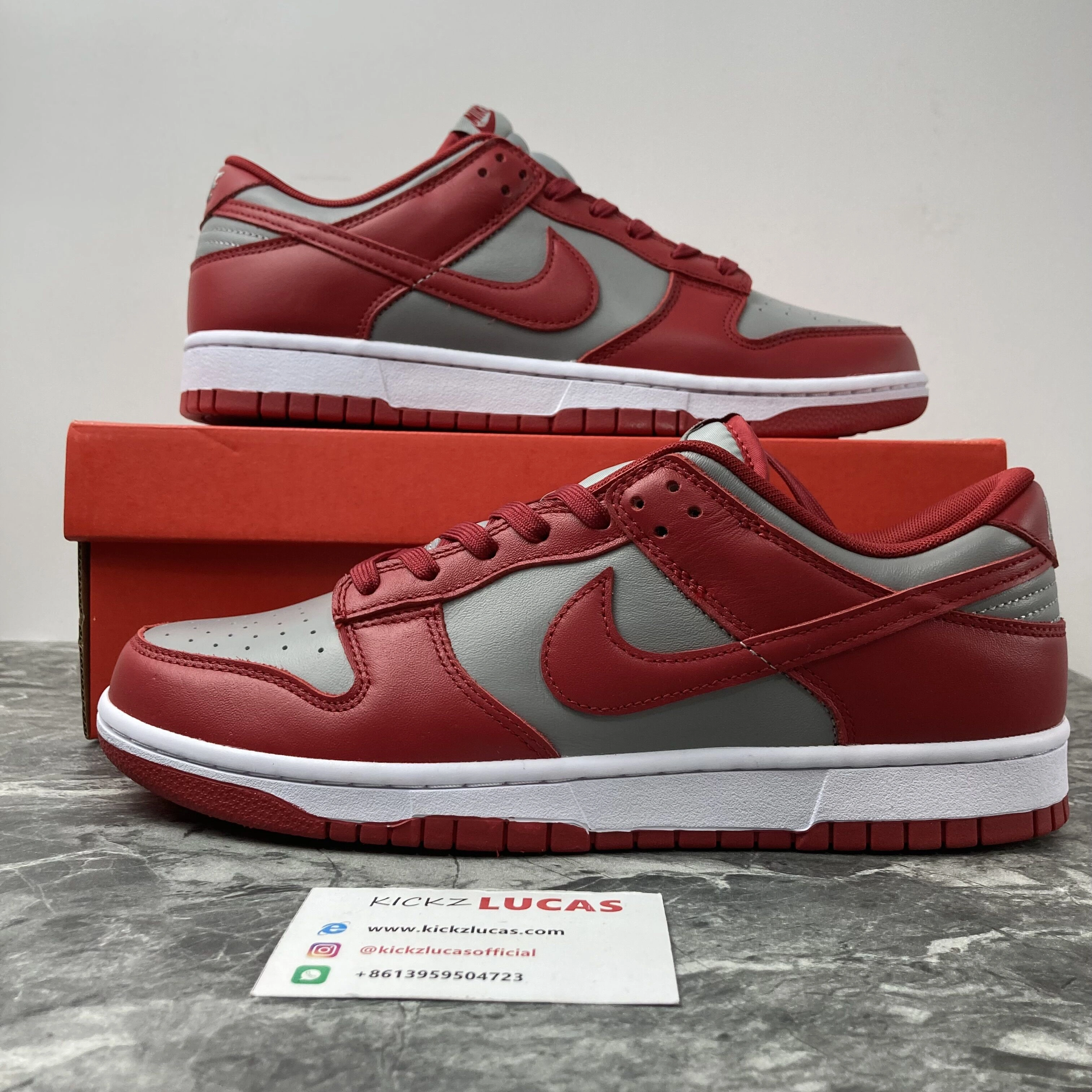 FlexibleFit Dunk Low Retro Medium Grey Varsity Red UNLV DD1391- 645