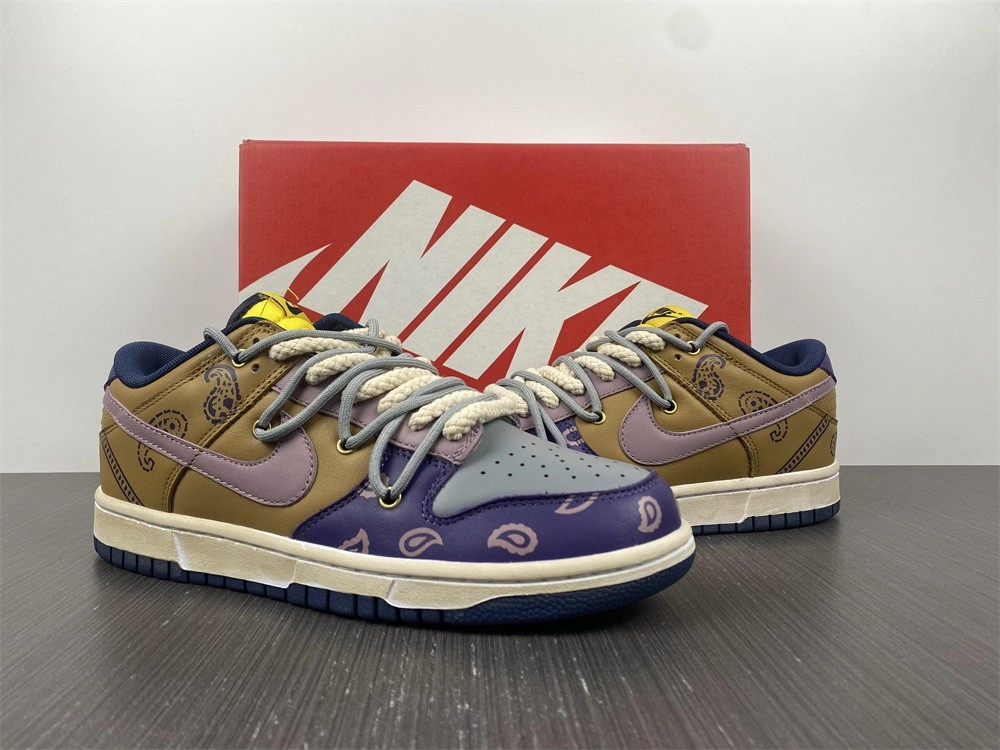SoftTouch Dunk Low Retro customize Paisley Vibe DD1391- 412
