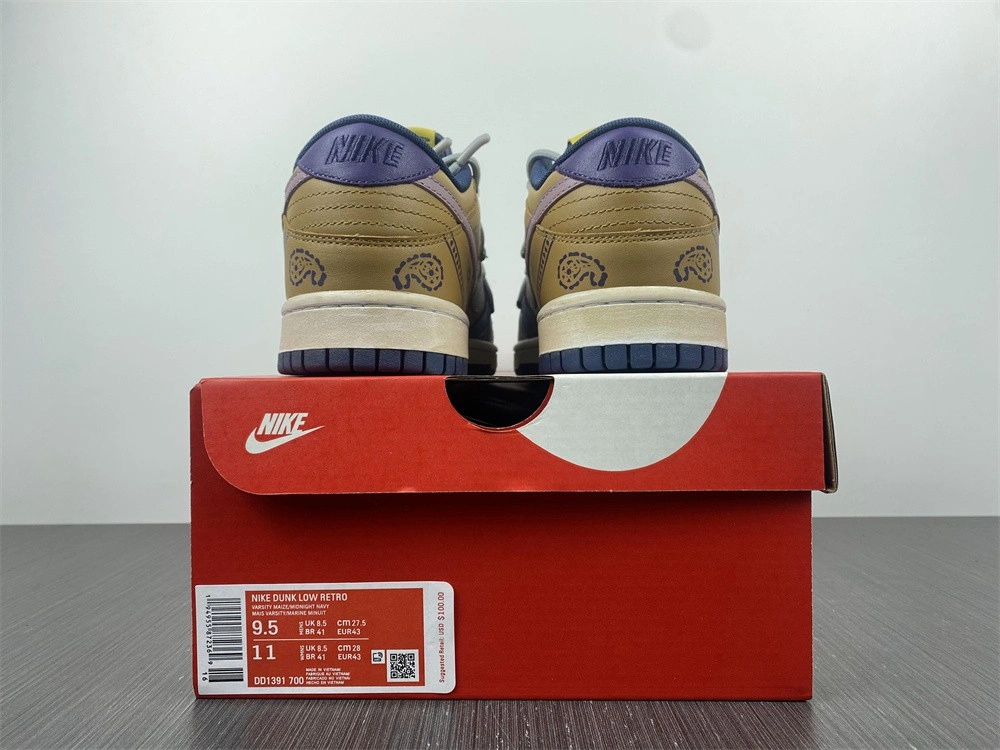 SoftTouch Dunk Low Retro customize Paisley Vibe DD1391- 412