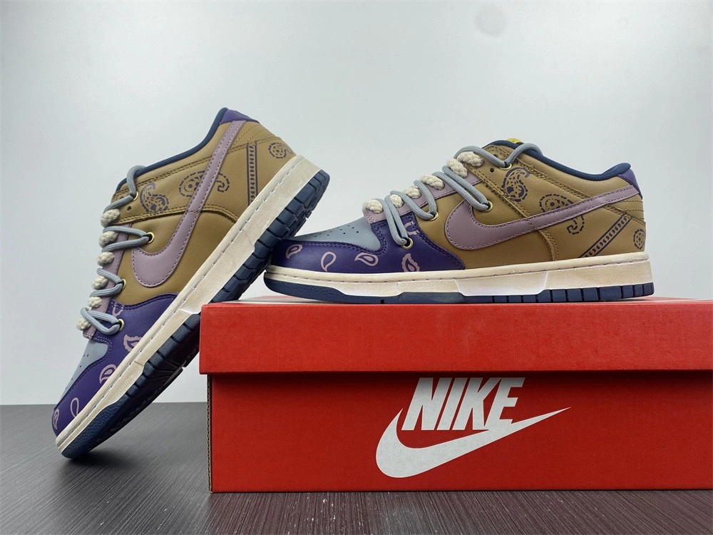 SoftTouch Dunk Low Retro customize Paisley Vibe DD1391- 412