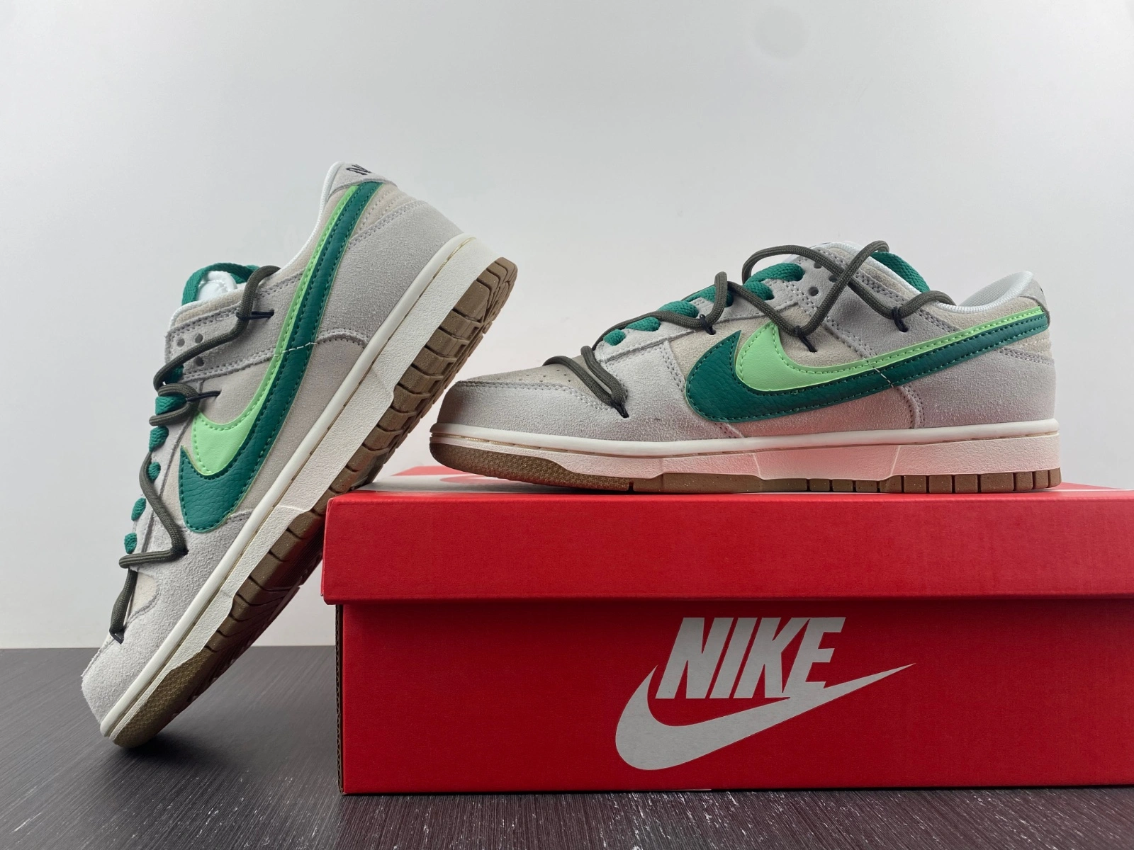 Affordable Dunk Low SE 85 Double Swoosh Sail Green 264