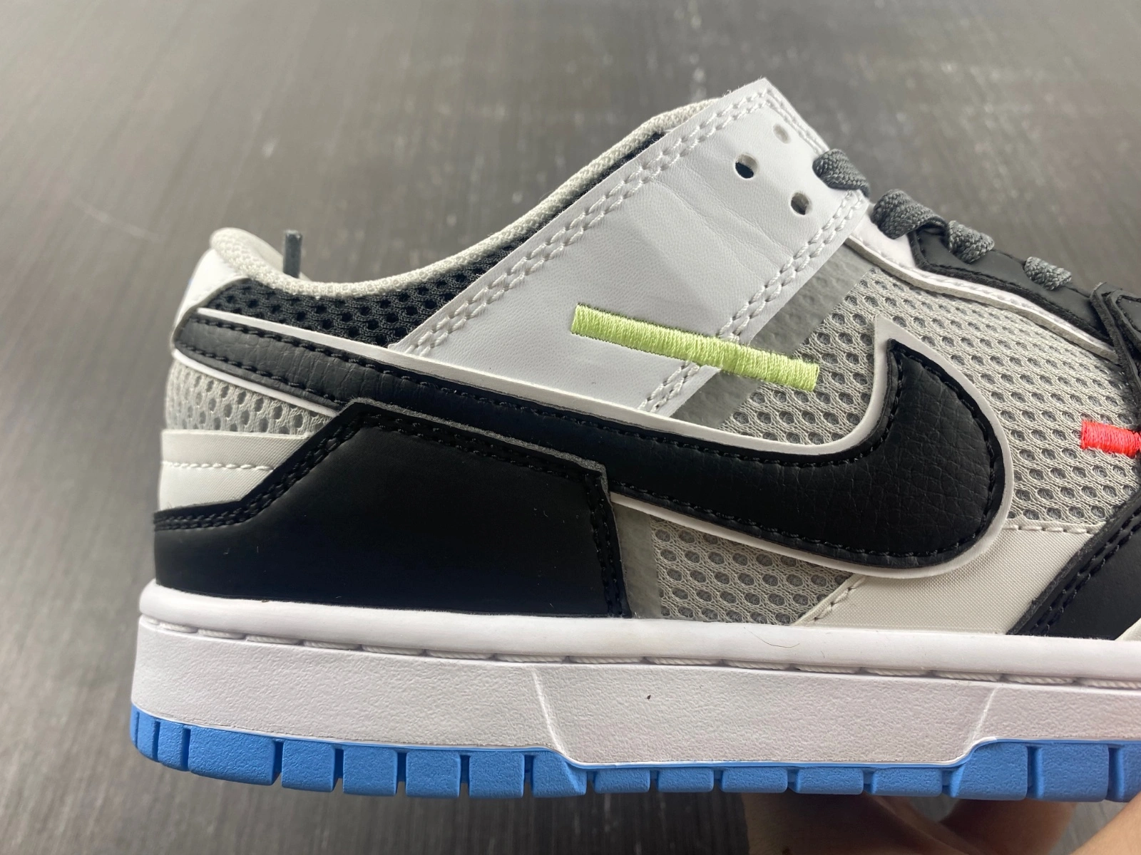 ZeroBulk Dunk Low Scrap Black Neutral Grey University Blue White DN5381- 258