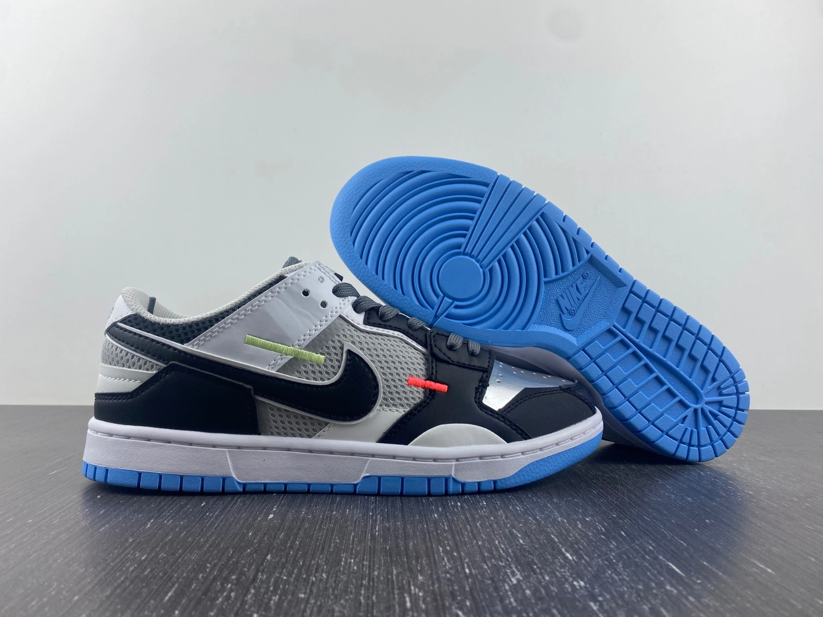 ZeroBulk Dunk Low Scrap Black Neutral Grey University Blue White DN5381- 258
