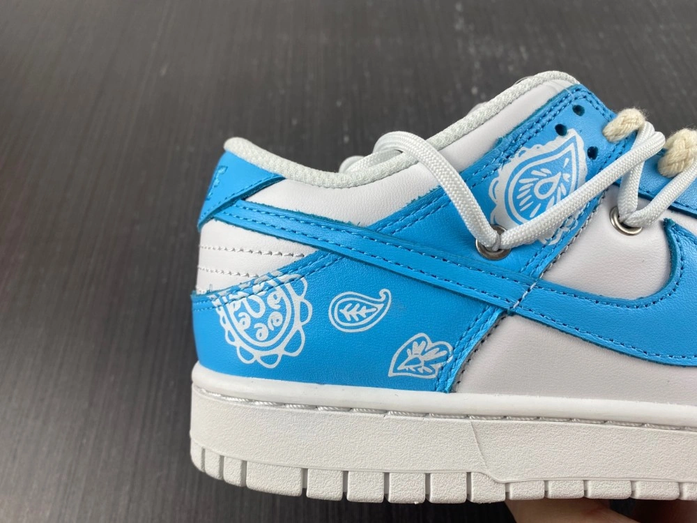 Functional Dunk Low Triple White UNC Customized DD1503- 348