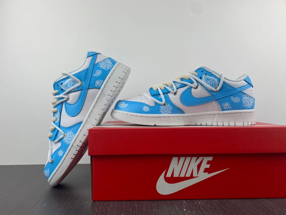 Functional Dunk Low Triple White UNC Customized DD1503- 348
