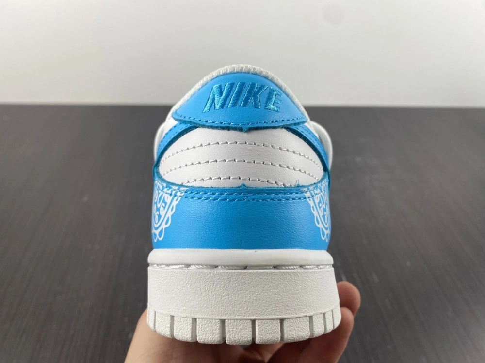 Functional Dunk Low Triple White UNC Customized DD1503- 348