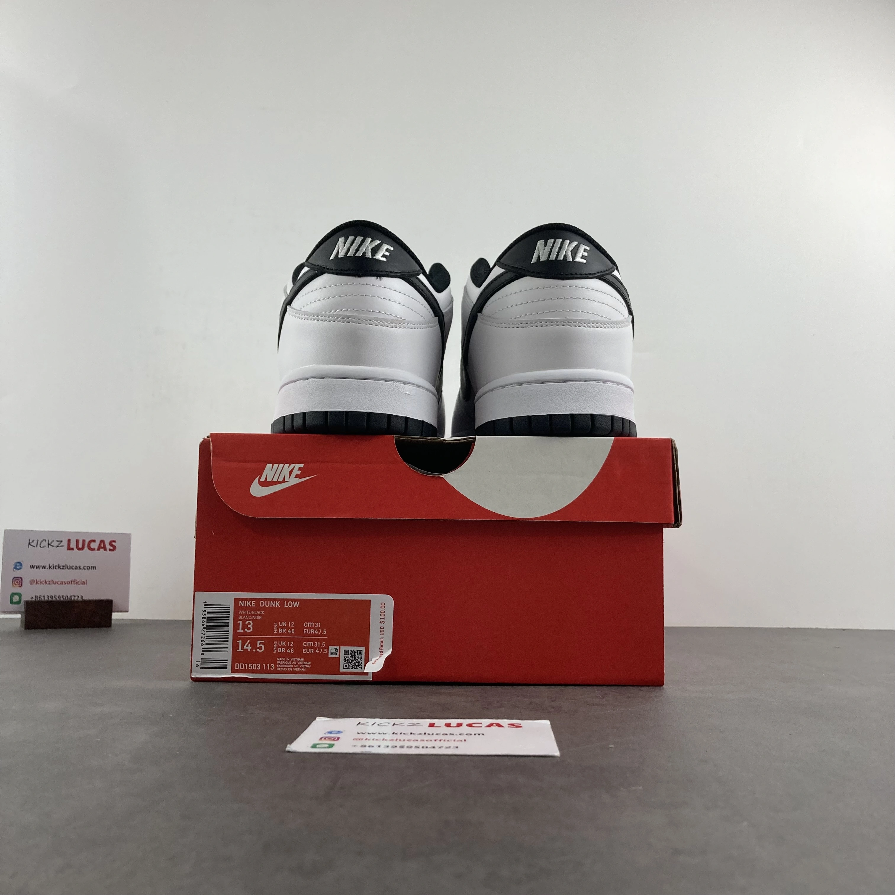 Dunk Low White Black DD1503- Flexible 467
