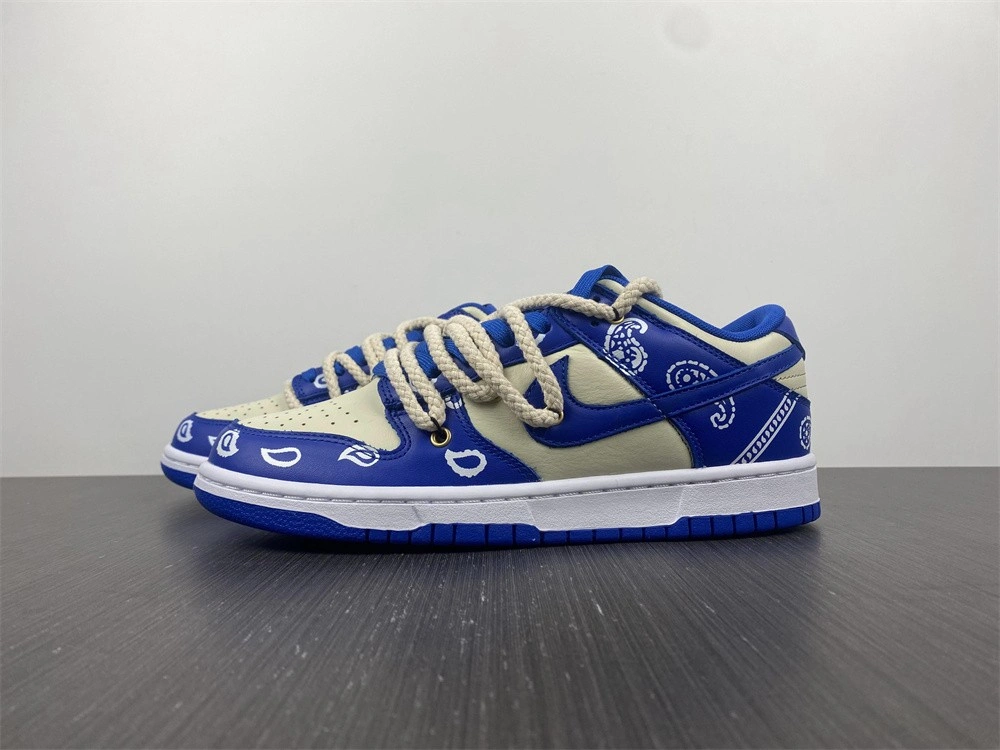 Dunk Low customize Paisley blue CW1590- Breathable 415