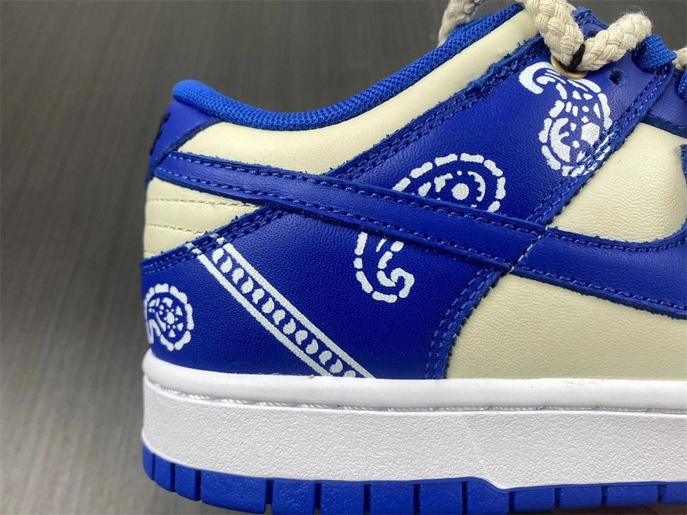 Dunk Low customize Paisley blue CW1590- Breathable 415