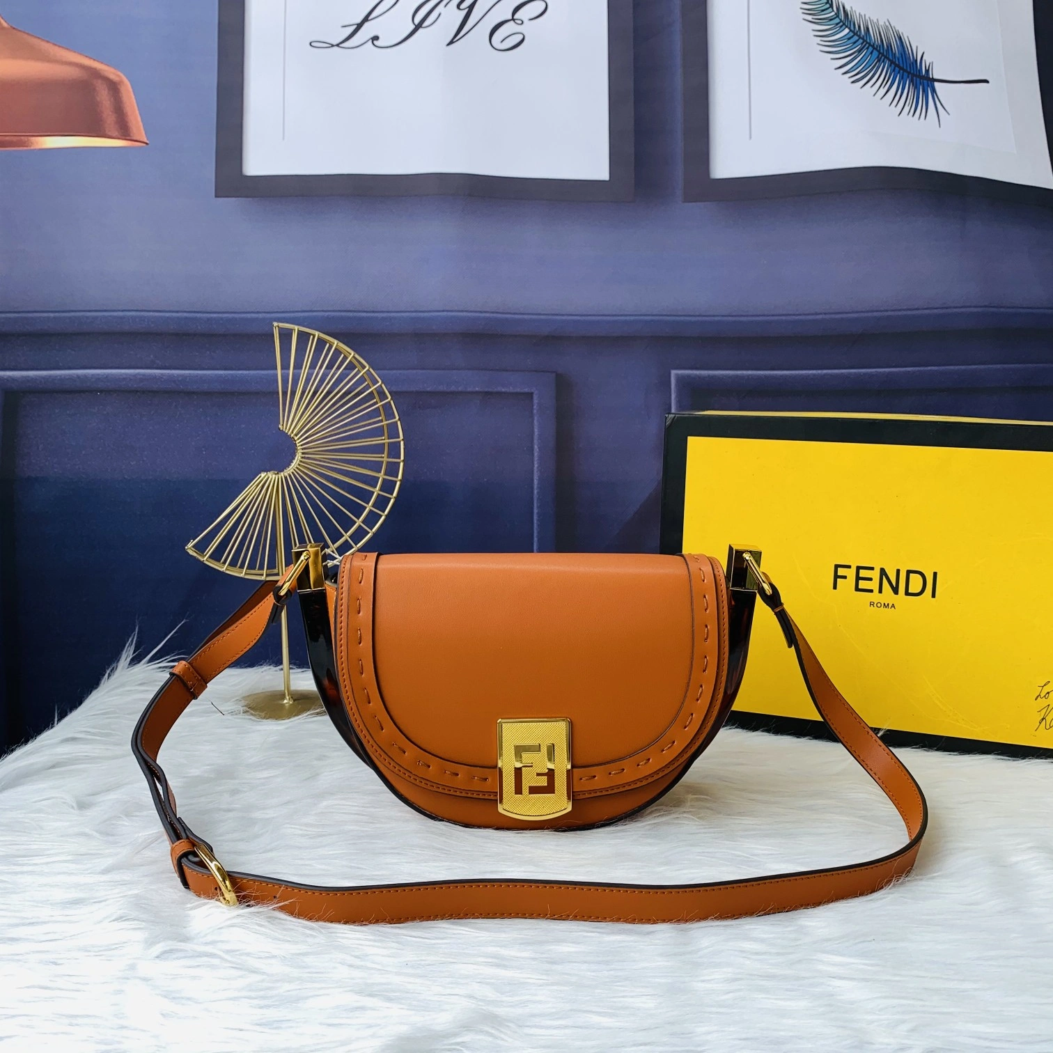 F*endi Top Bag 21*14*9cm DailyWear 9349