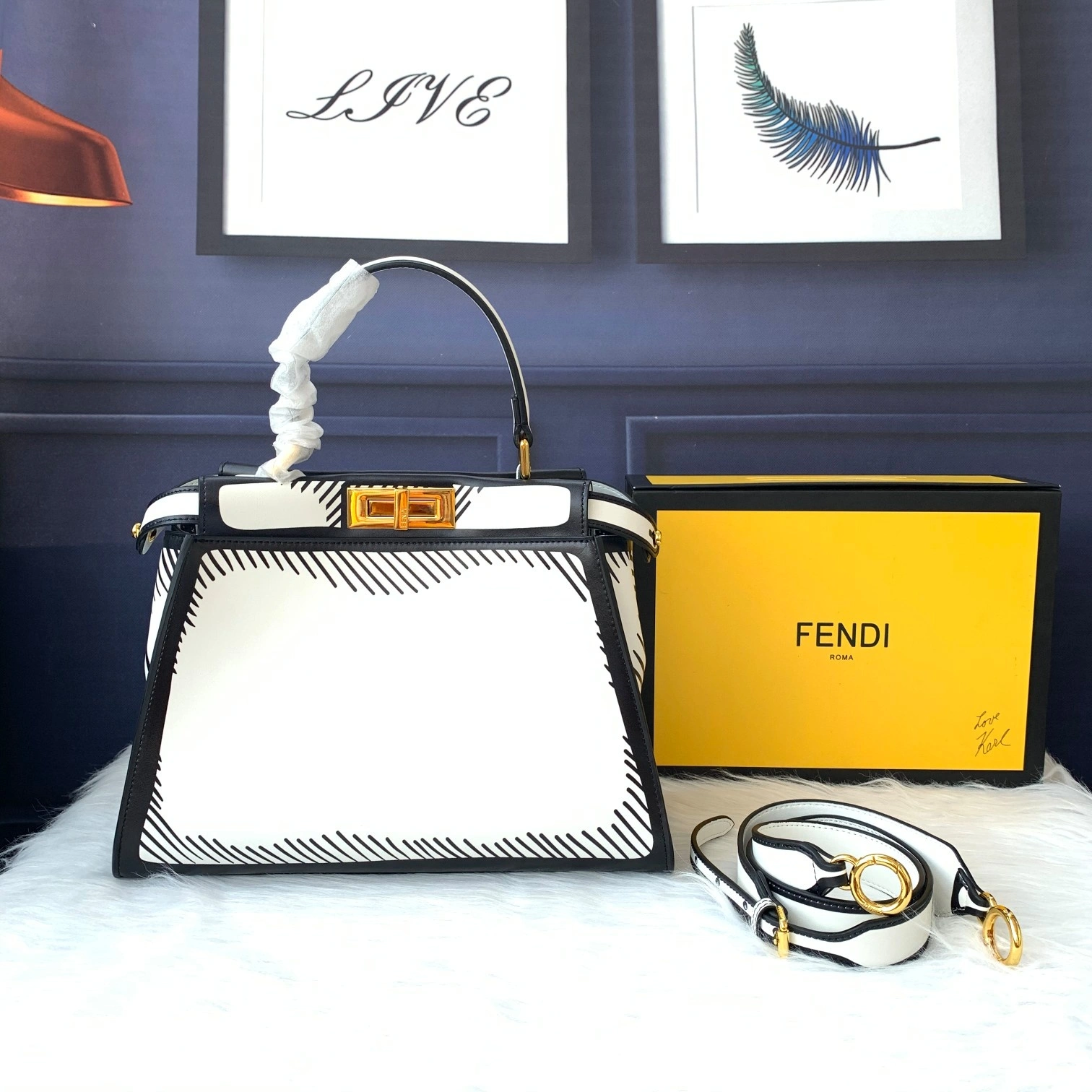 Durable F*endi Top Bag 33*26*12cm 9354