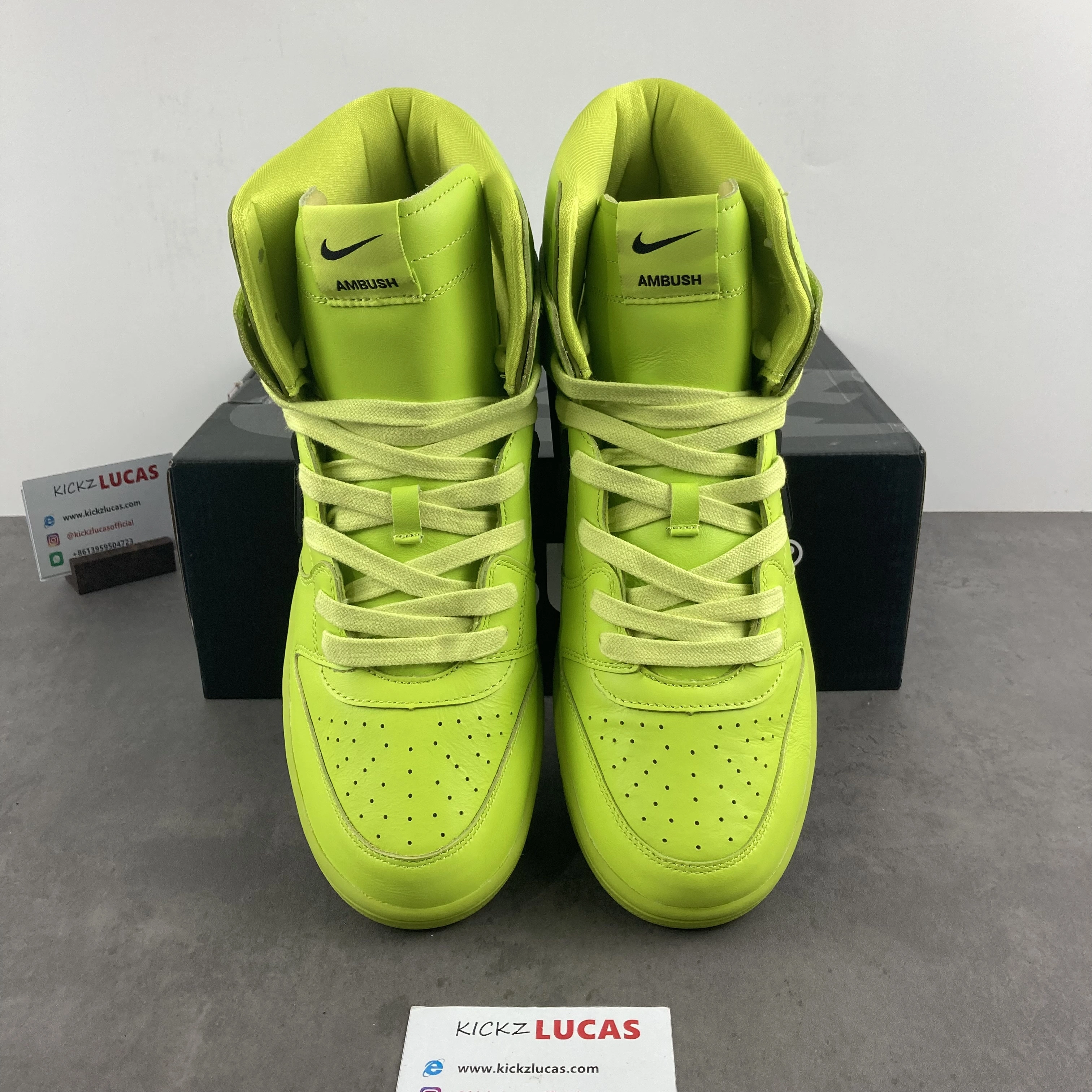 【Free shipping】Dunk High AMBUSH Flash Lime CU7544- SmoothTexture 472