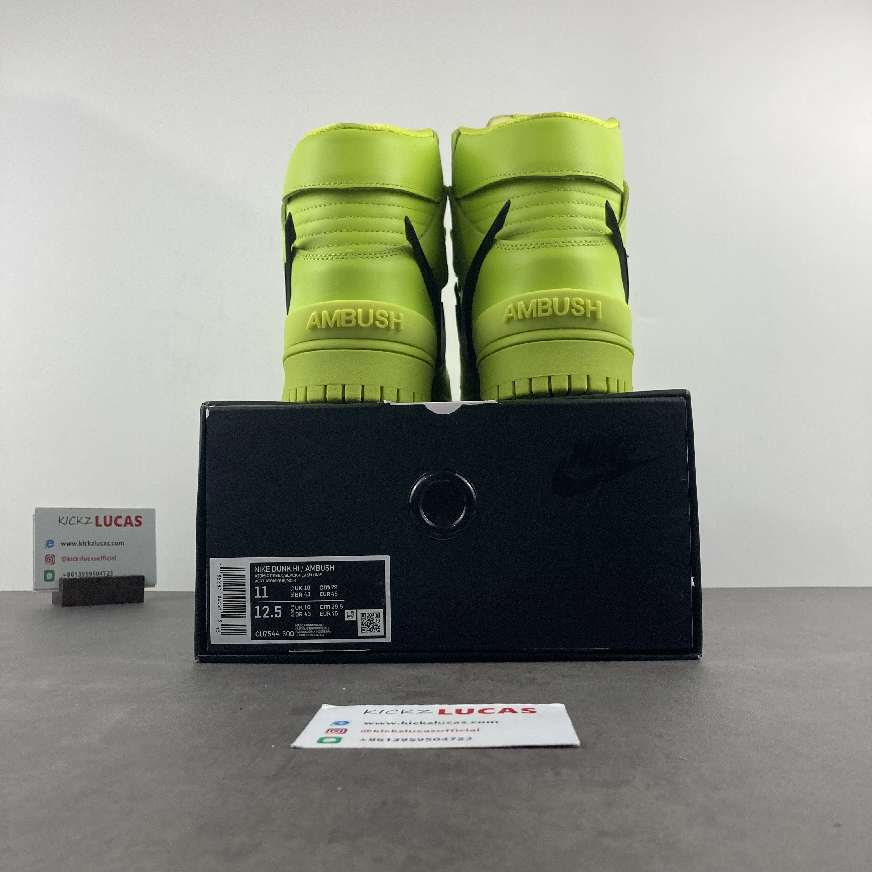 【Free shipping】Dunk High AMBUSH Flash Lime CU7544- SmoothTexture 472
