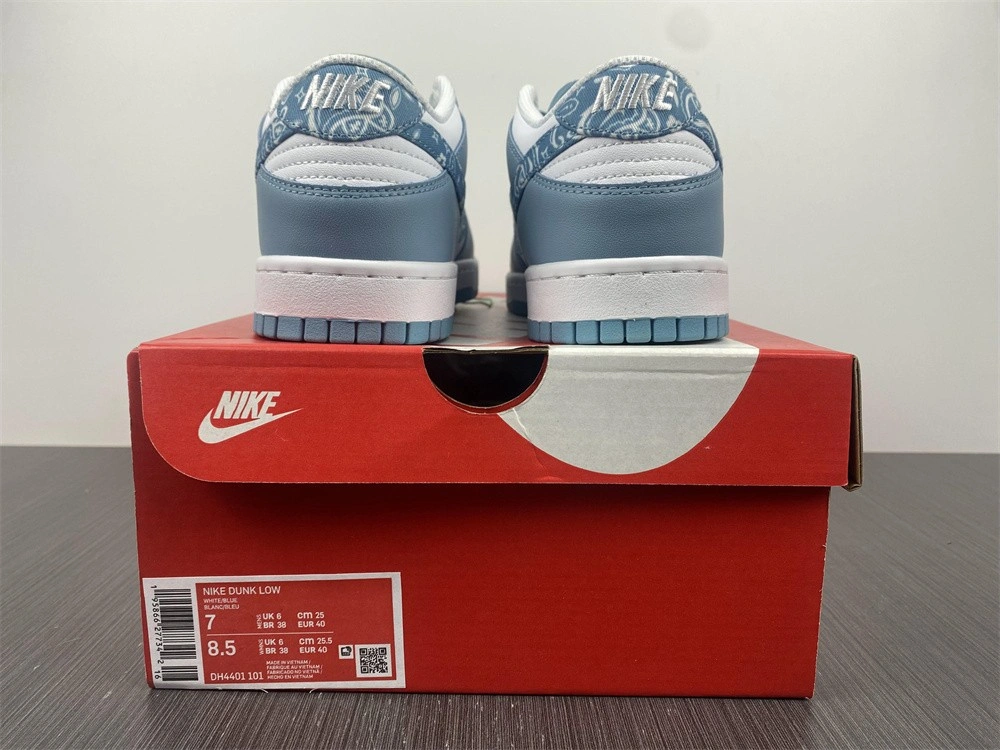 Stretchable 【Free shipping】Dunk Low Blue Paisley DH4401- 503