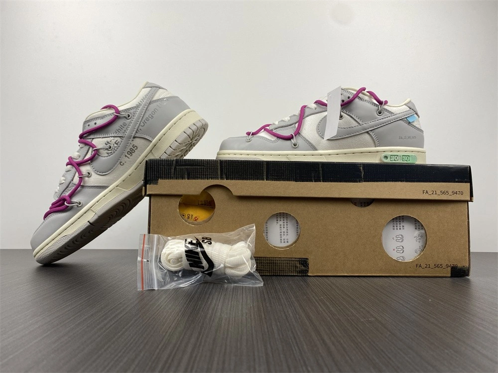 【Free shipping】Dunk Low Off-White Lot 30 DM1602- Reliable 454