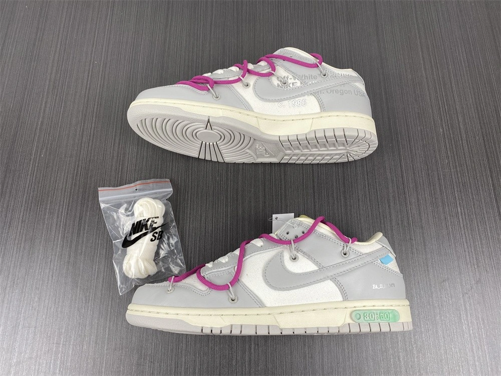 【Free shipping】Dunk Low Off-White Lot 30 DM1602- Reliable 454