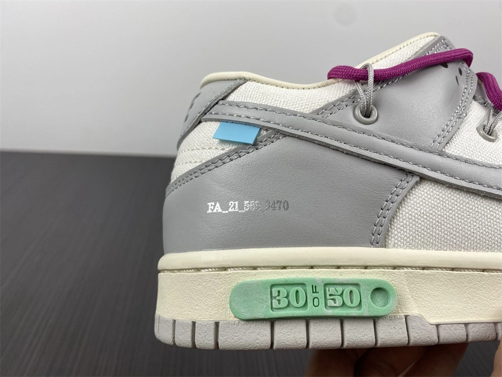 【Free shipping】Dunk Low Off-White Lot 30 DM1602- Reliable 454
