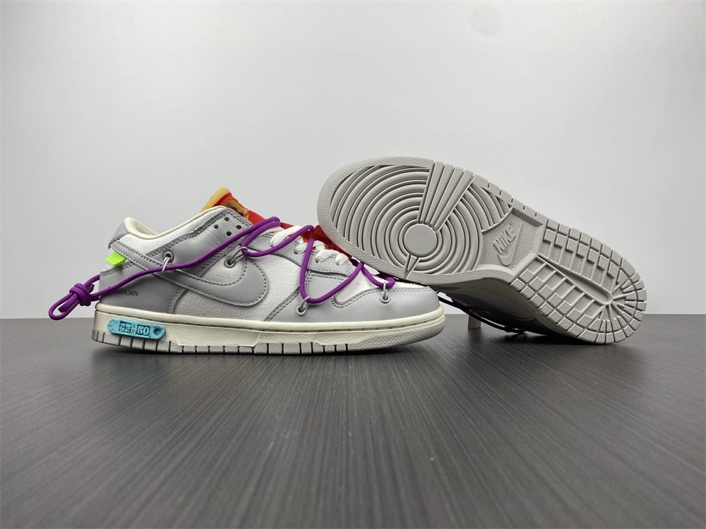 【Free shipping】Dunk Low Off-White Lot 45 DM1602- Colorful 456