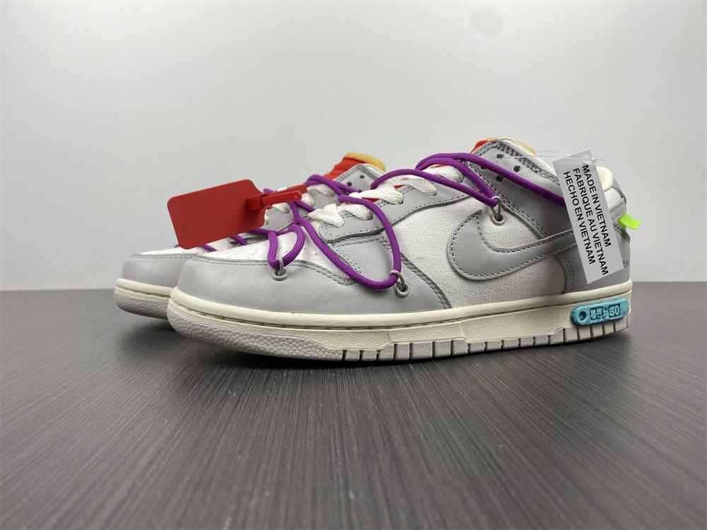 【Free shipping】Dunk Low Off-White Lot 45 DM1602- Colorful 456
