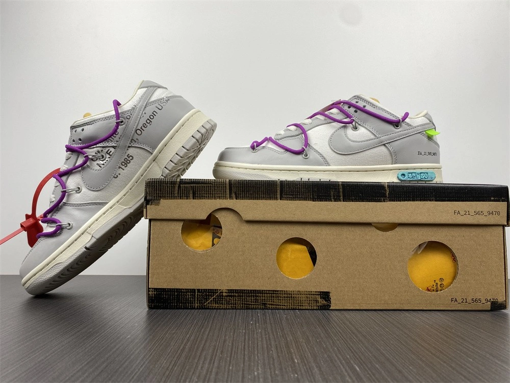 【Free shipping】Dunk Low Off-White Lot 45 DM1602- Colorful 456