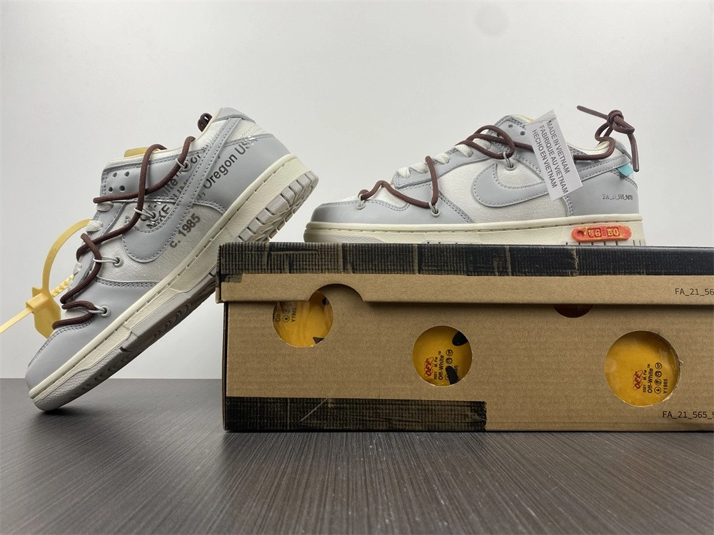【Free shipping】Dunk Low Off-White Lot 46 DM1602- Supportive 465