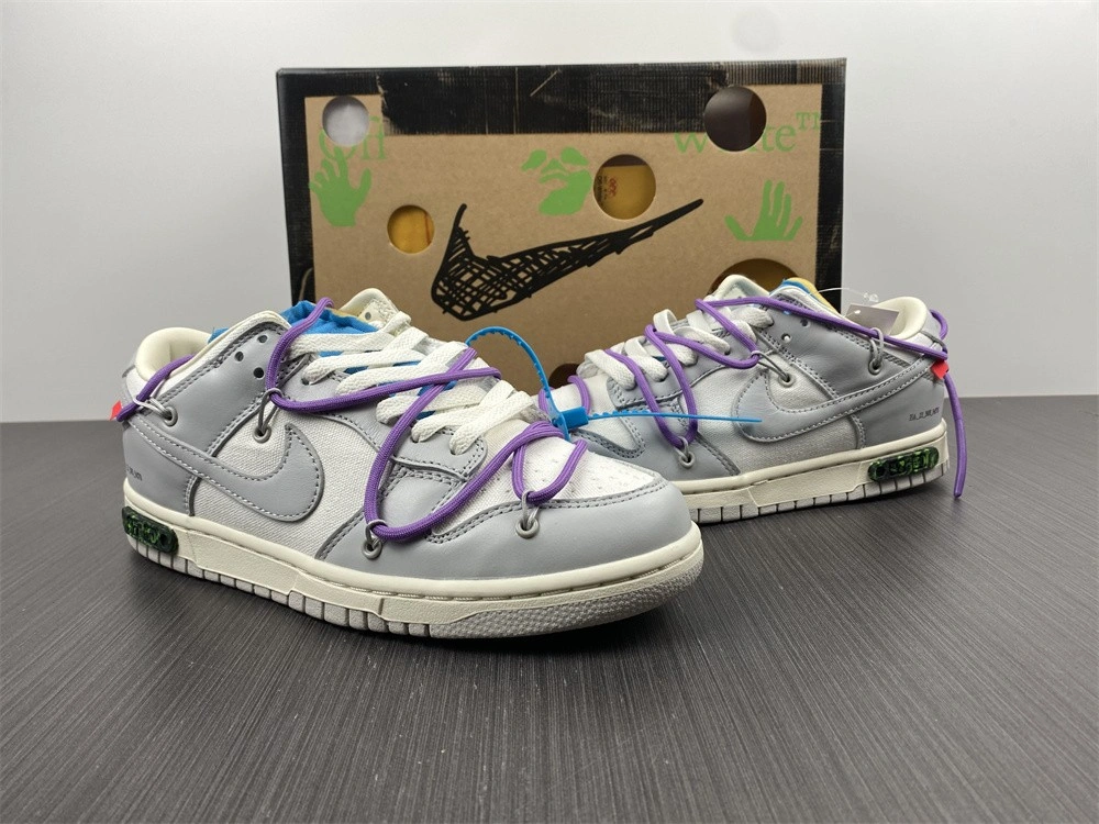 【Free shipping】Dunk Low Off-White Lot 47 DM1602- Vibrant 484