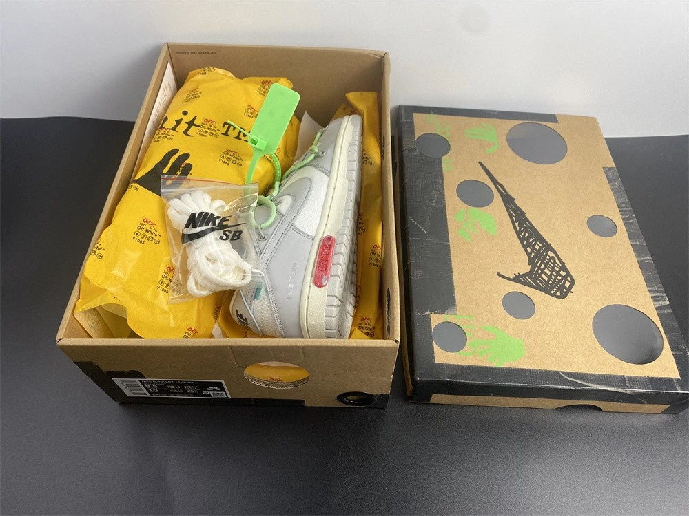 OnTrend 【Free shipping】Dunk Low Off-White Lot 7 DM1602- 452