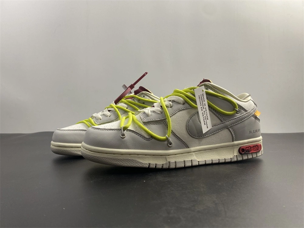 Minimalist 【Free shipping】Dunk Low Off-White Lot 8 DM1602- 453