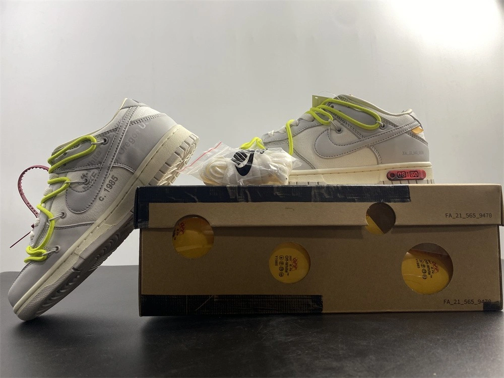 Minimalist 【Free shipping】Dunk Low Off-White Lot 8 DM1602- 453