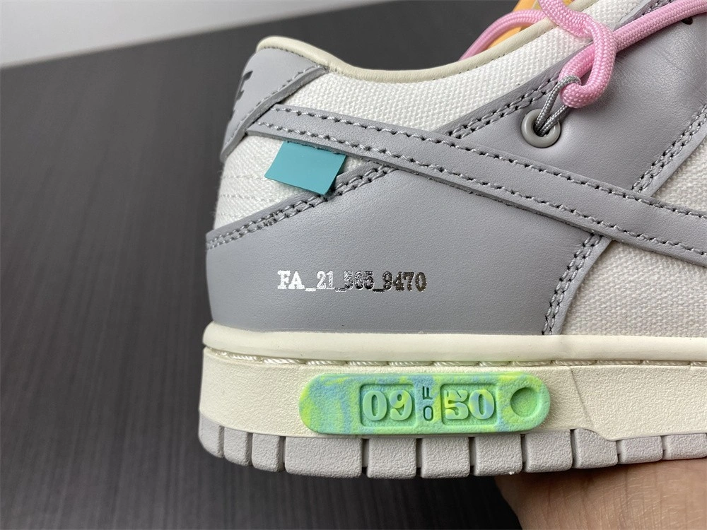 Comfortable 【Free shipping】Dunk Low Off-White Lot 9 DM1602- 488