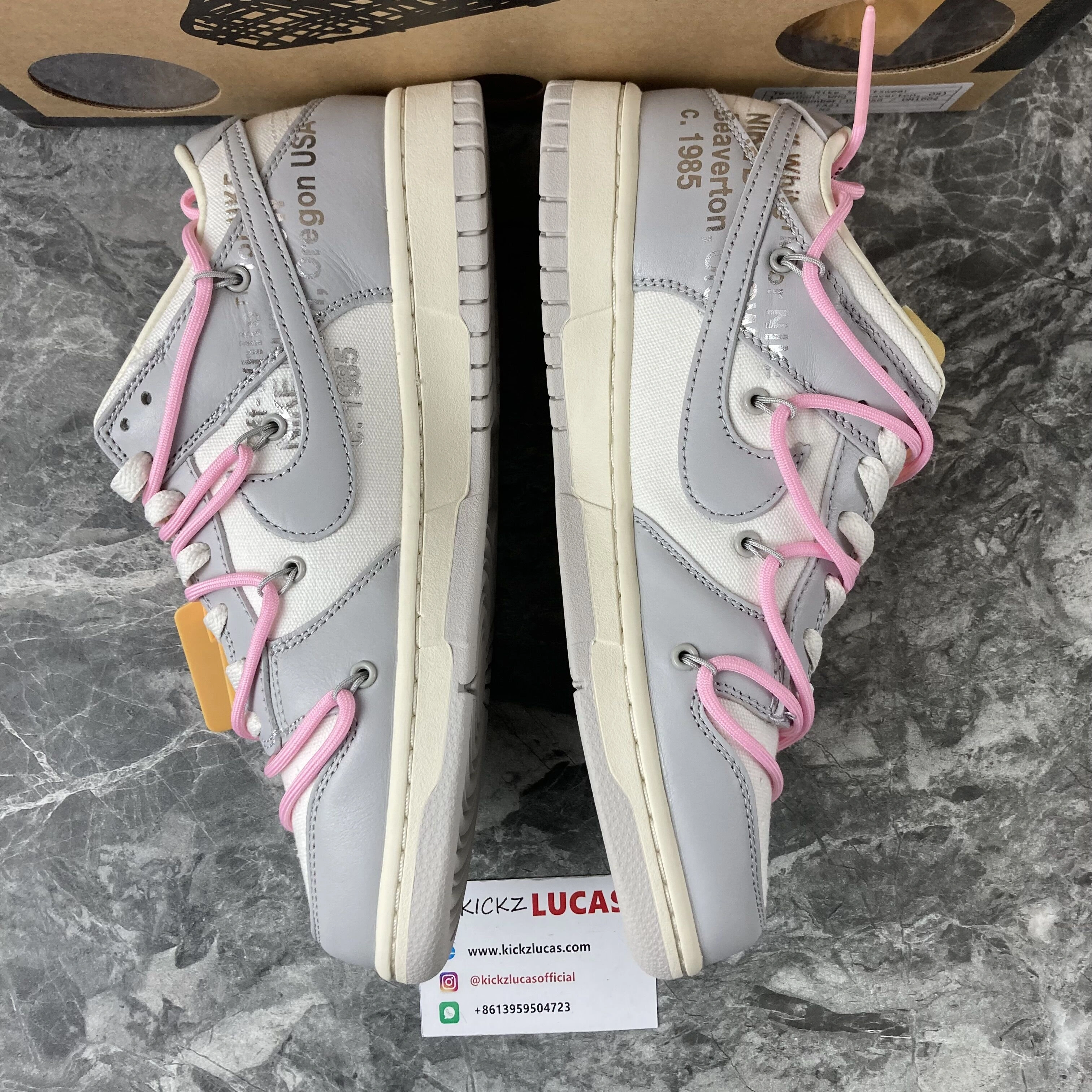 Comfortable 【Free shipping】Dunk Low Off-White Lot 9 DM1602- 488