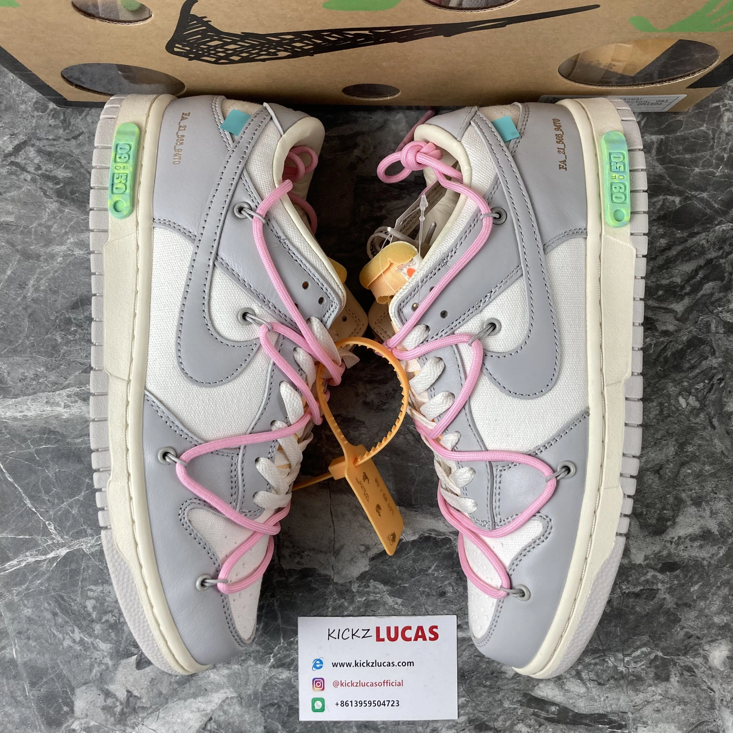 Comfortable 【Free shipping】Dunk Low Off-White Lot 9 DM1602- 488